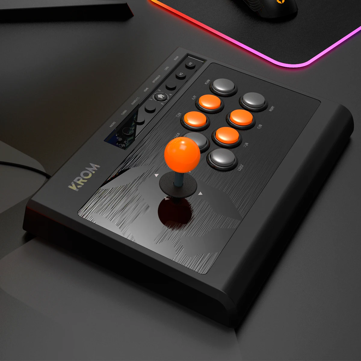 Krom kumite - multiplatform arcade gamepad, fighting stick, compatible pc, ps3, ps4 and xbox one