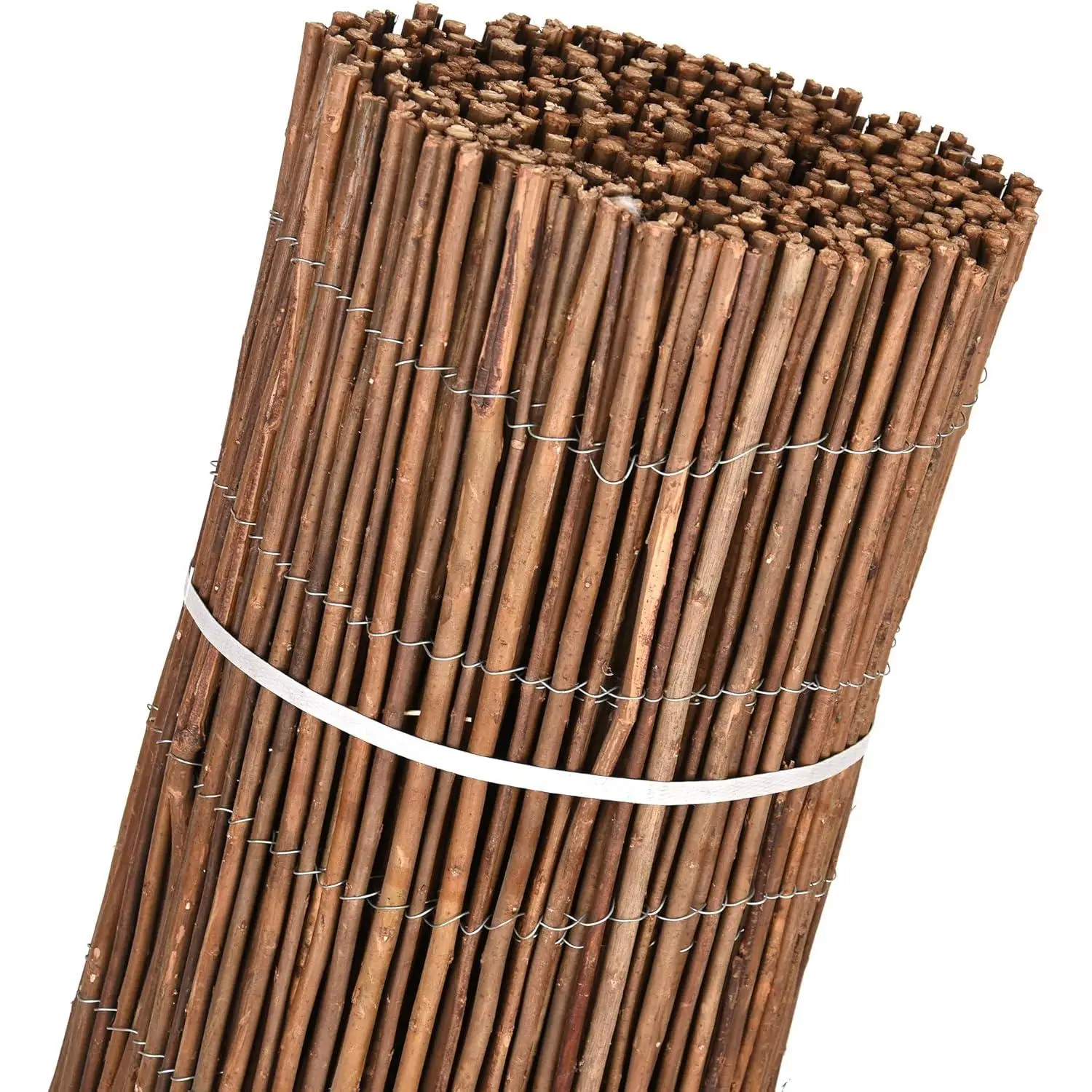 Valla de Mimbre Gruesa  | Cañizo Jardin natural | Cerramiento de Mimbre 85% Ocultación | Valla Decorativa de Mimbre natural