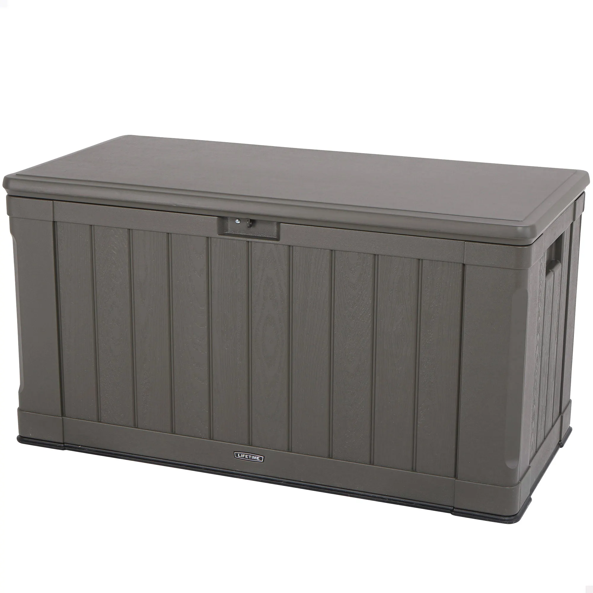 Lifetime - Baúl para jardín ultrarresistente Lifetime UV100 marrón, Almacenaje de exterior, Baúl de exterior, Baúles almacenaje exterior, Arcón de jardín, Arcón jardín