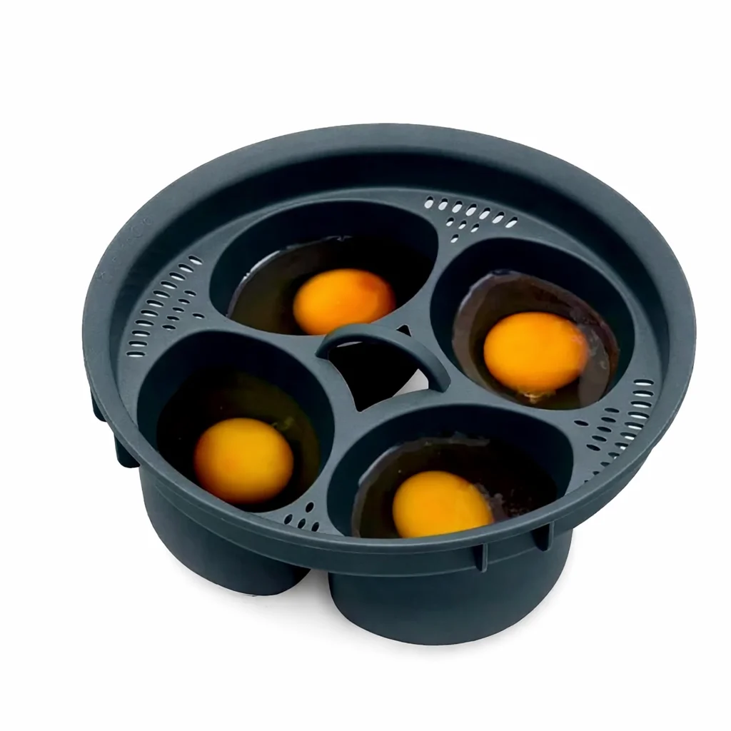 Cocedor de Huevos Compatible con Thermomix TM7 TM6 TM5 TM31 – Accesorio para Cocinar hasta 4 Huevos al Vapor | Para Huevos Escalfados o Cocidos | Apto Lavavajillas