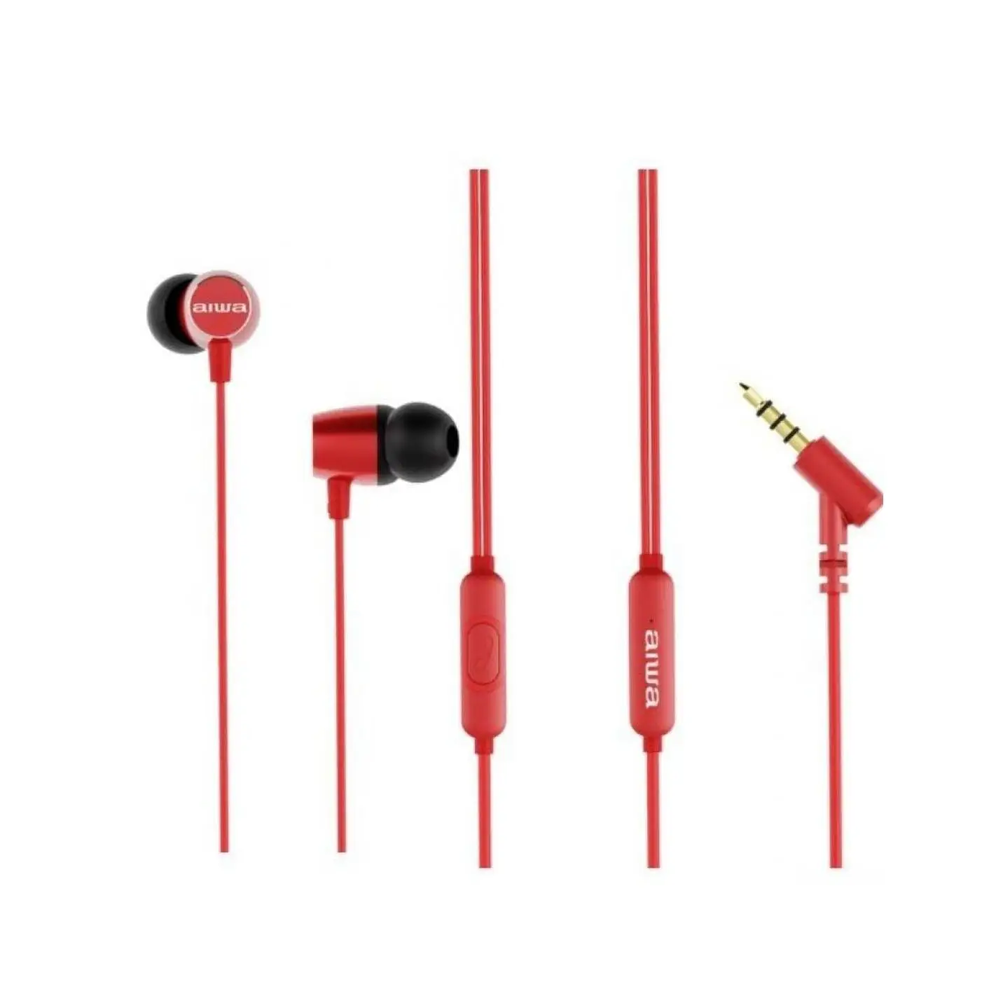 Aiwa in-ear headphones ESTM-30RD/with microphone/Jack 3.5/Red