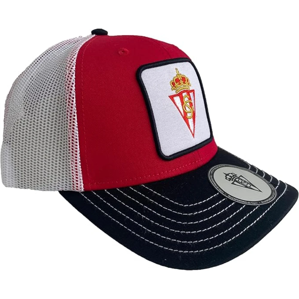 Sporting De Gijon Gorra Sporting de Gijón Trucker Premium Hombre Roja Ajustable