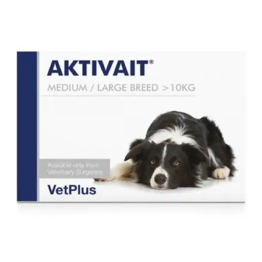 VetPlus Aktivait para Función Cerebral en Perros Mayores Medianos y Grandes - 60 Tabletten