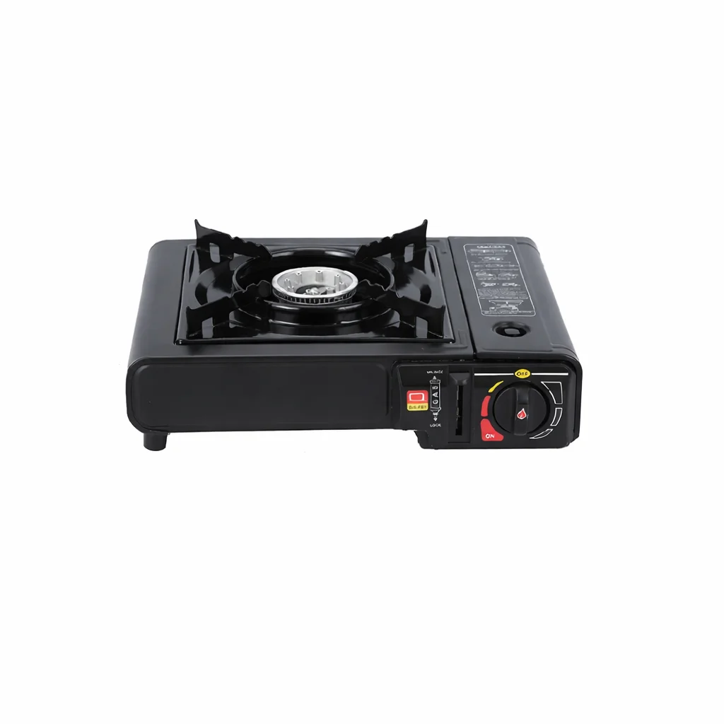 COCINA DE GAS PORTÁTIL DE 1 FOGÓN, DISPOSITIVO DE ENCENDIDO ELECTRÓNICO, IDEAL PARA EXTERIORES Y HOGAR, SISTEMA DE SEGURIDAD, FUNCIONA CON CARTUCHOS O BOMBONA. ANDRA