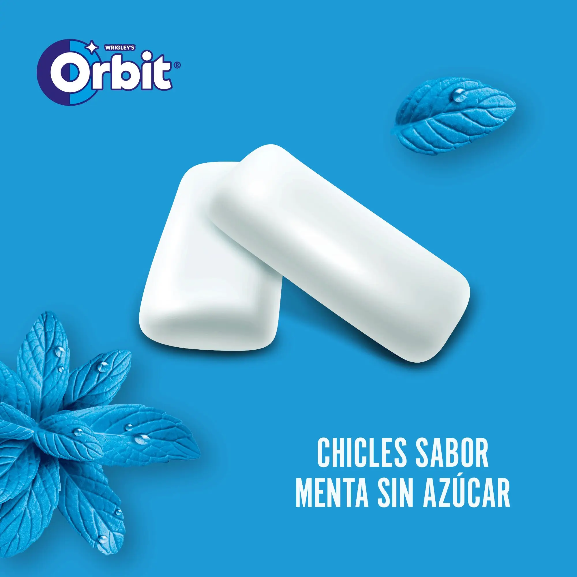 Orbit bottles peppermint sugar-free chewing gum, 6 x 46 units