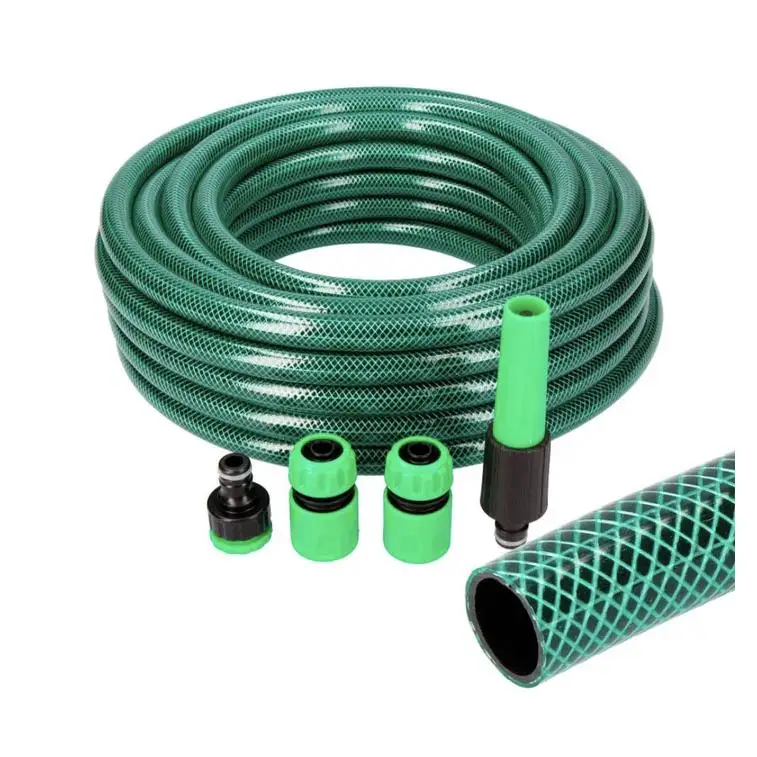 LILI HOME garden hose Green 30m-Extra quality is designed to offer durability and superior performance. With a 3-layer construction, this hose is sturdy and suitable for all kinds of irrigation tasks in the garden.