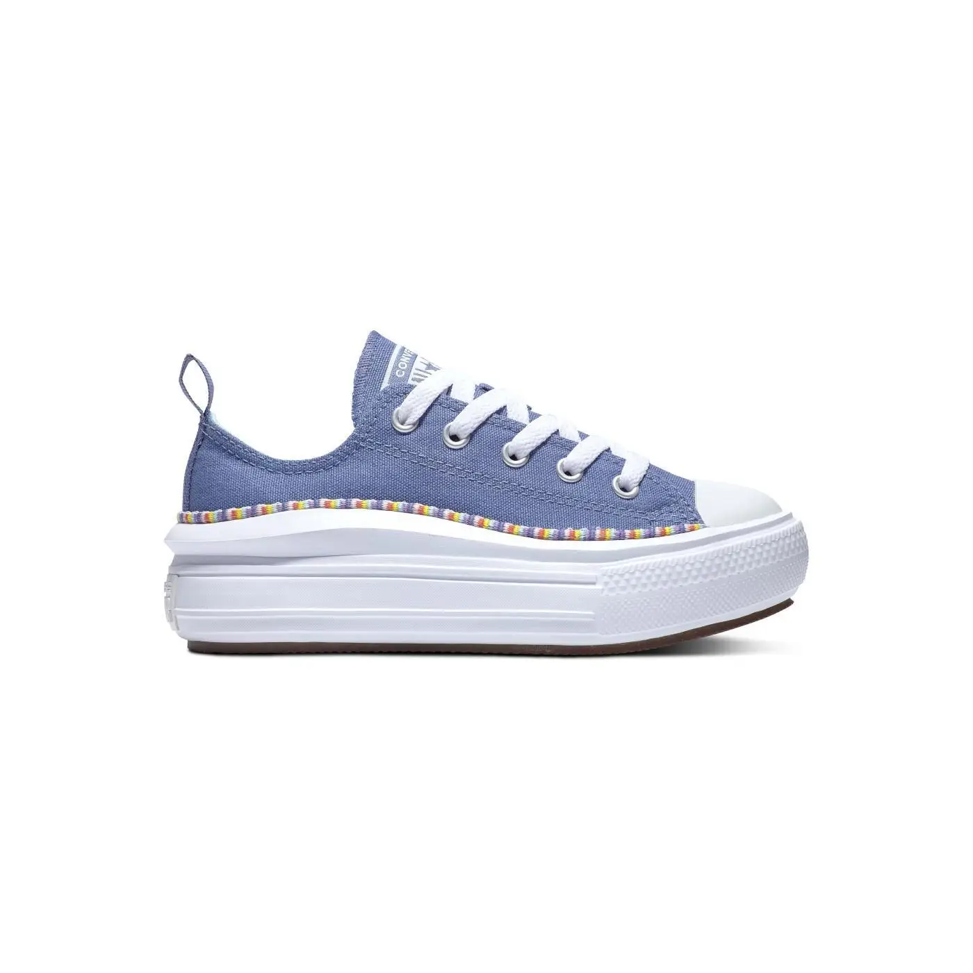 Zapatillas Converse Niño Ctas Move Ox con Suela Ultraligera EVA y Ribetes Multicolores