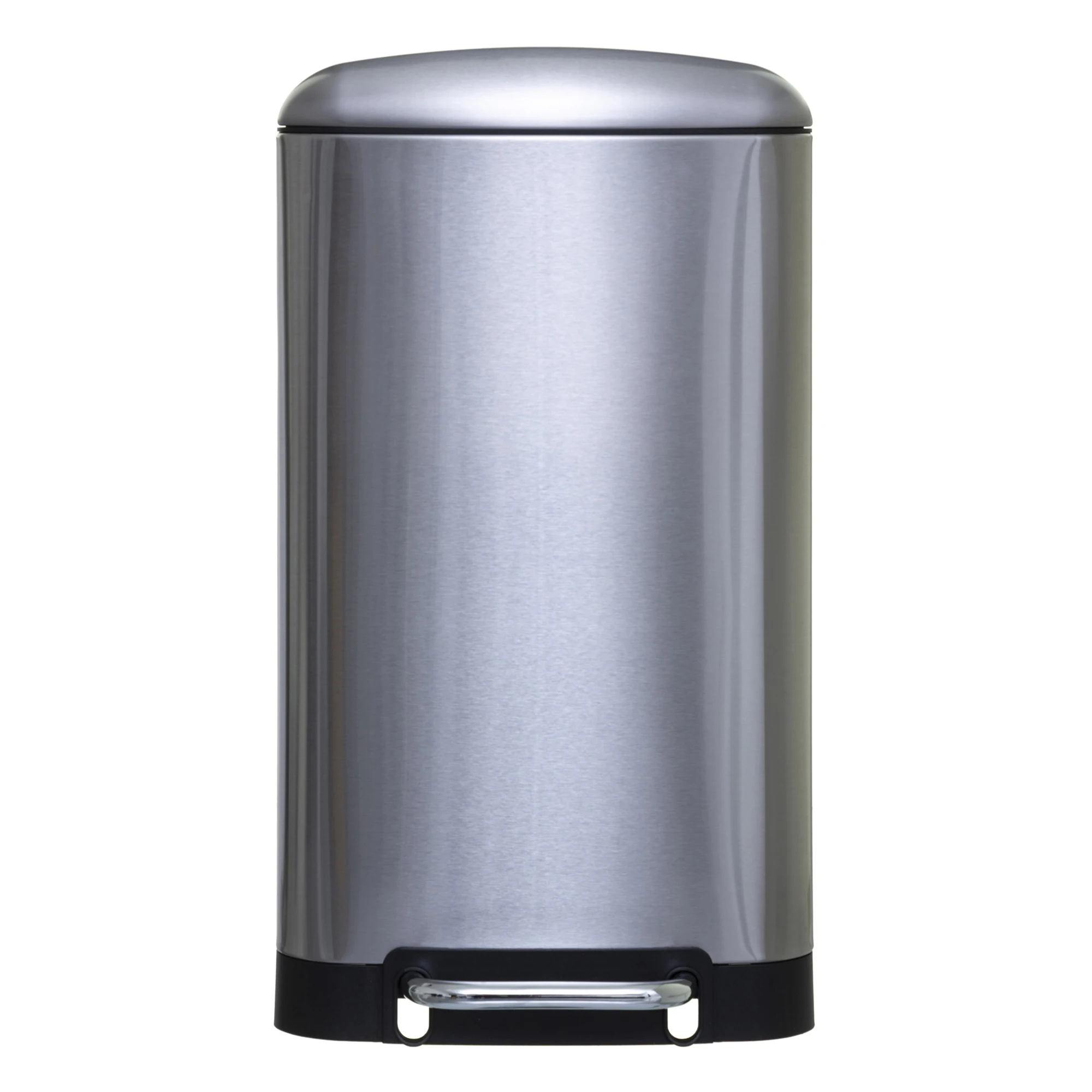 WELL HOME - Papelera / cubo de basura / contenedor de residuos con pedal de metal 30 L