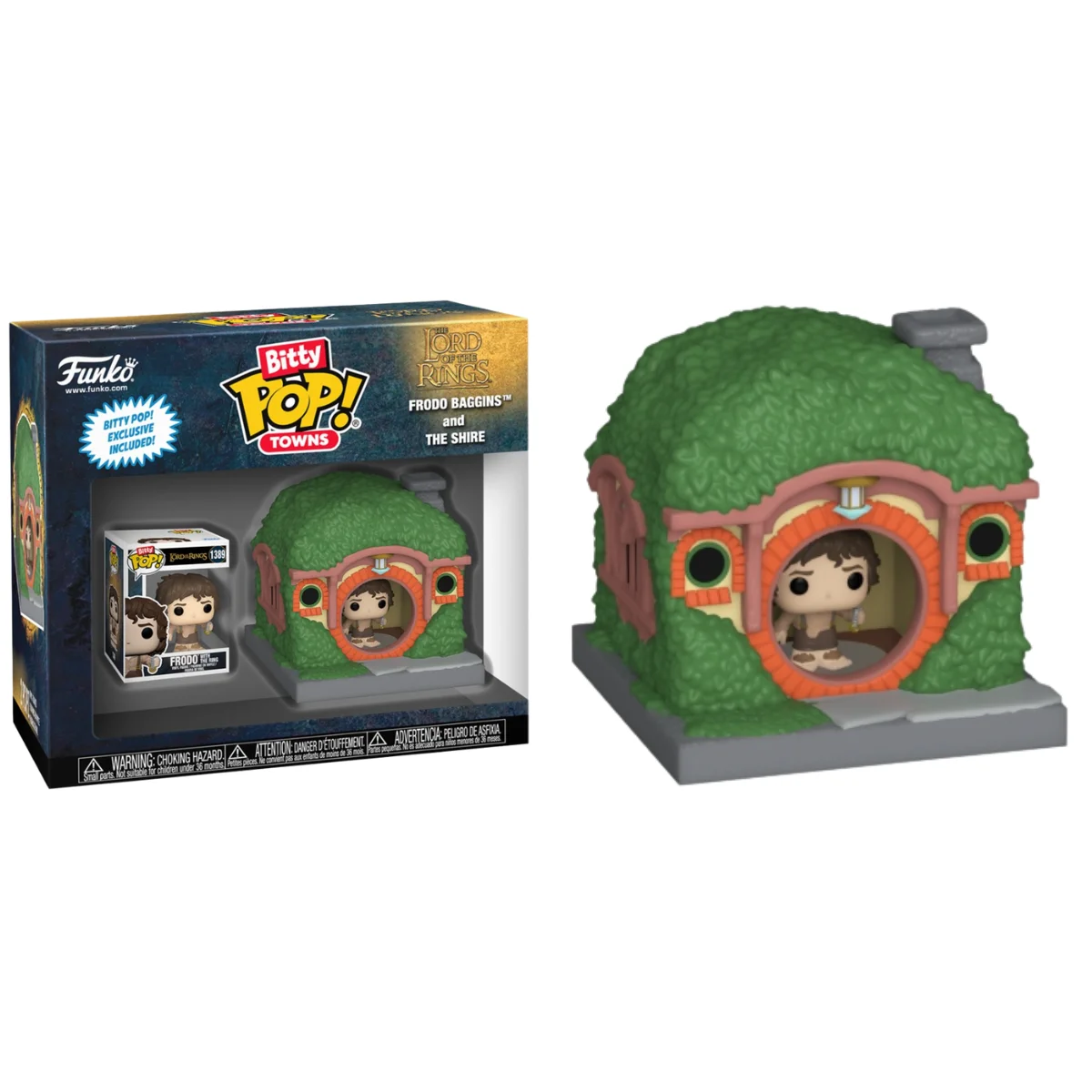 Funko Bitty Pop! Towns: El Señor de los Anillos - Frodo en la Comarca, 83685, Figura Coleccionable Oficial de Vinilo, 2 cm, Ideal para Regalo, tienda con licencia oficial, envío urgente 24-48h