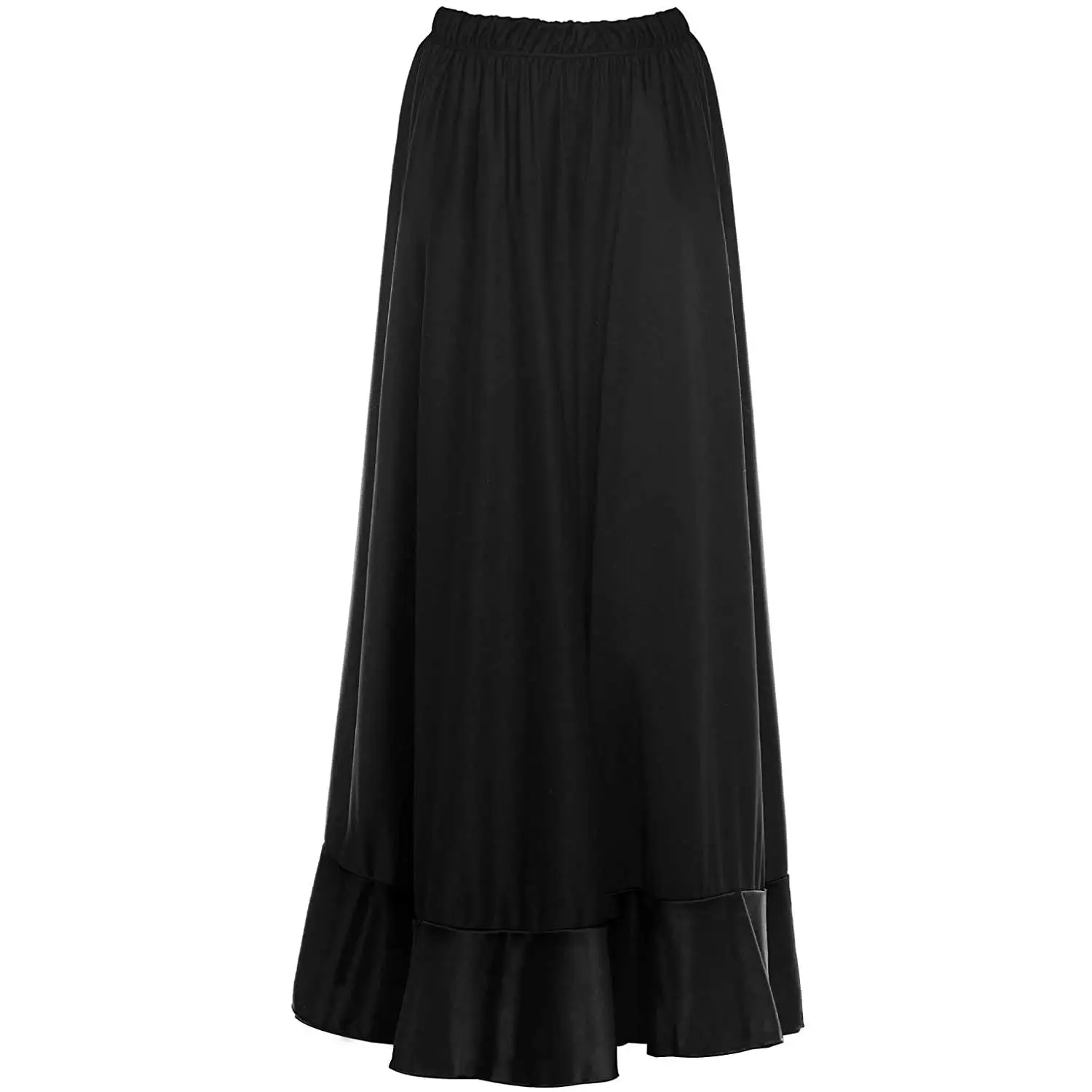 Falda Flamenco Mujer Niña Español, Falda Ensayo Flamenco Negro Rojo Volante Simple Volante Doble, Falda Baile Español Para Clase Feria Fiesta