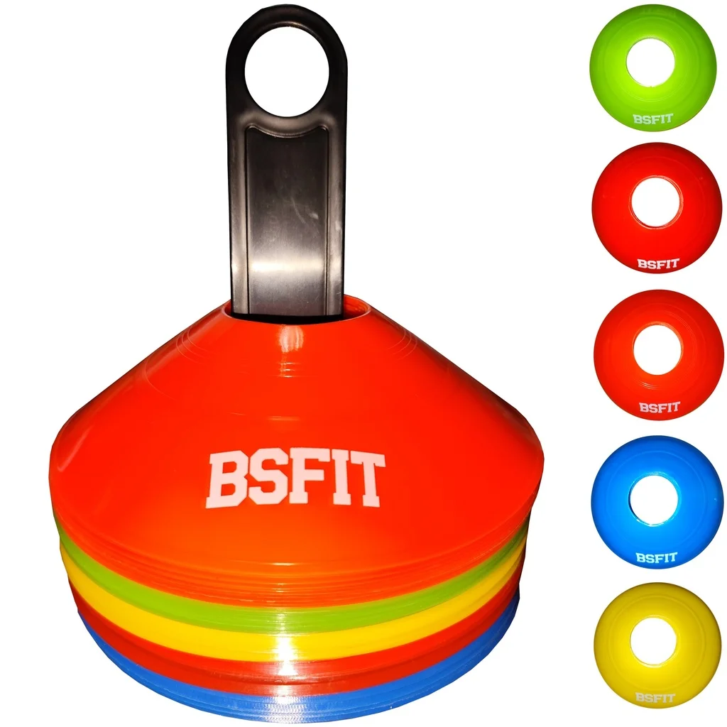 BSFIT  Conos de Señalización Fútbol tenis Baloncesto Atletismo x 50 unid entrenamiento
