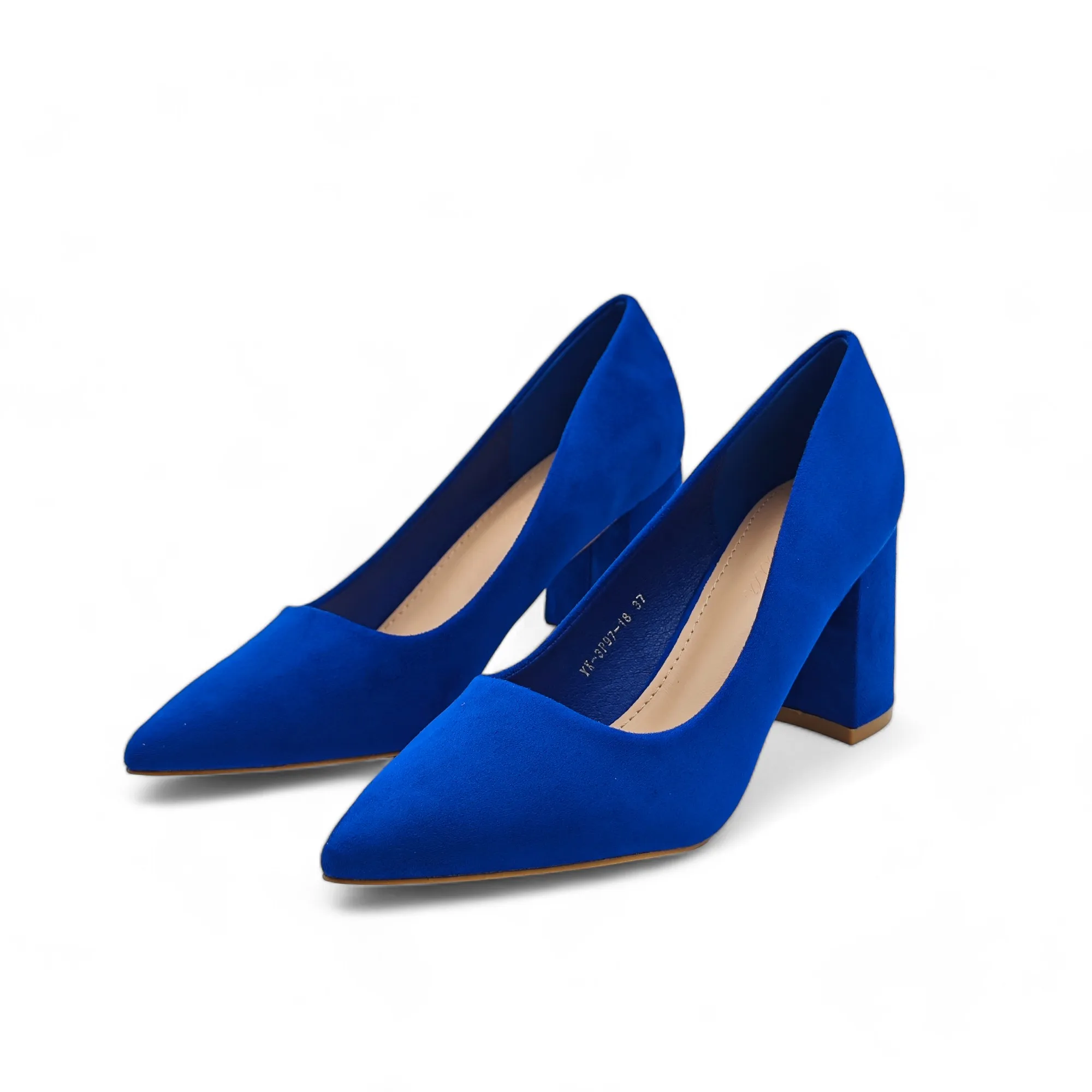 Women's heels Soraia shoes-low toe heel, elegant and comfortable for events and office (heel height: 7cm)