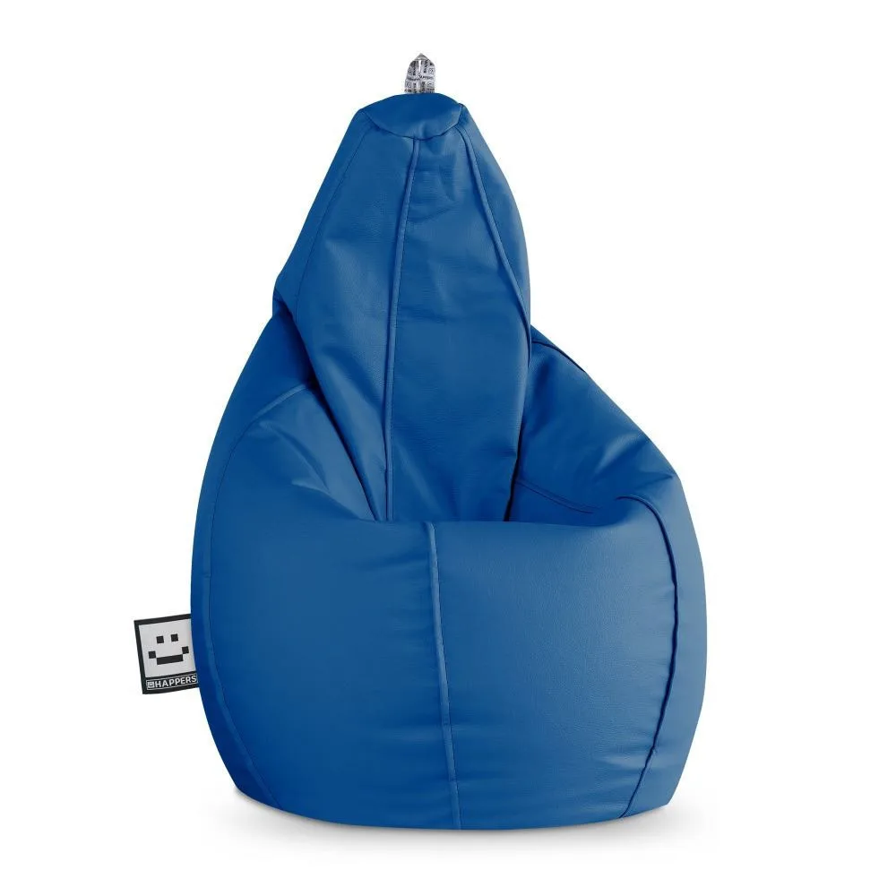 Puff Pera Polipiel Azul HAPPERS - Cómodo, ligero y resistente. Make it Happers®
