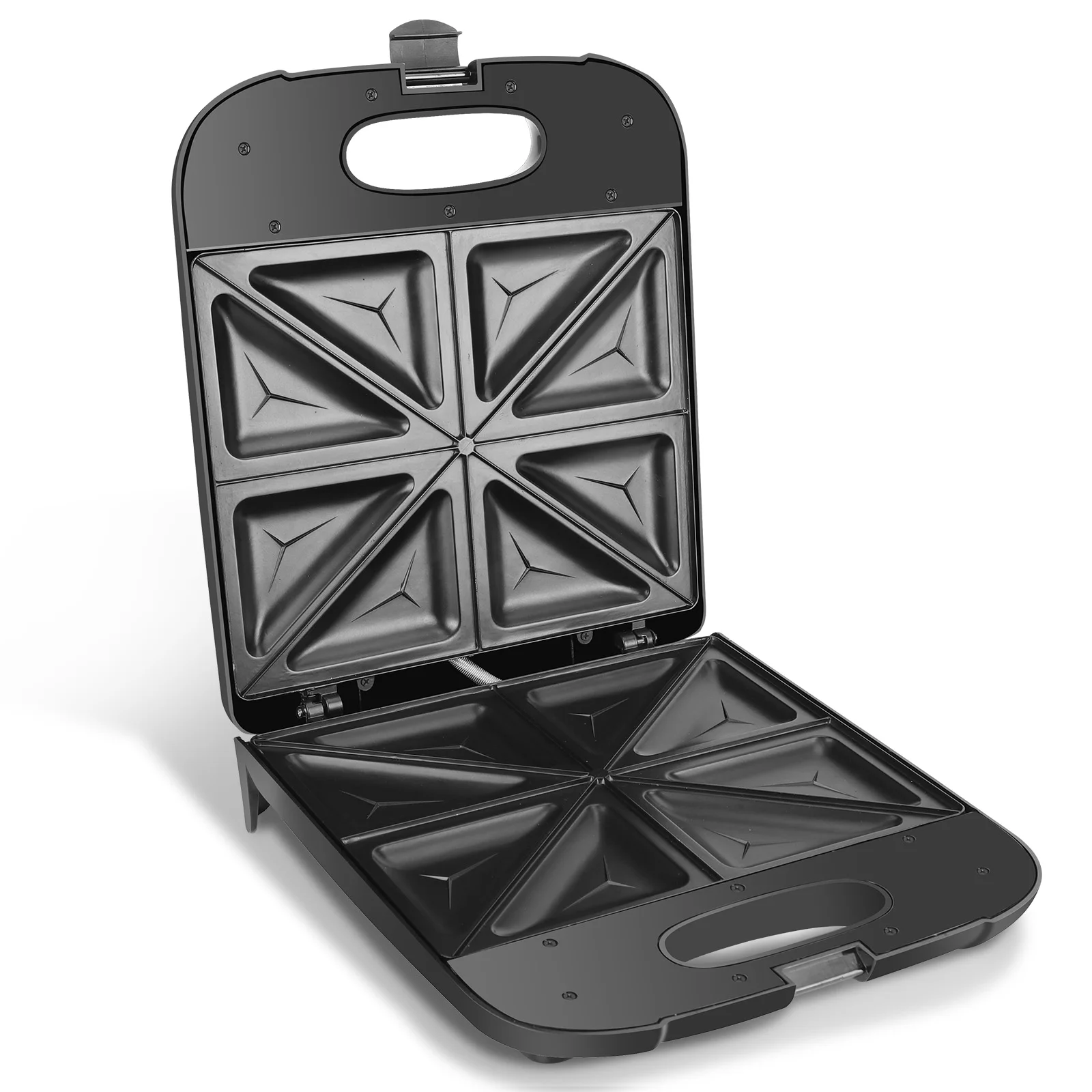 AIGOSTAR Sandwichera - Para 4 Sándwiches, Recubrimiento Antiadherente, Calentamiento Rápido, Control Automático de Temperatura.(1400W)