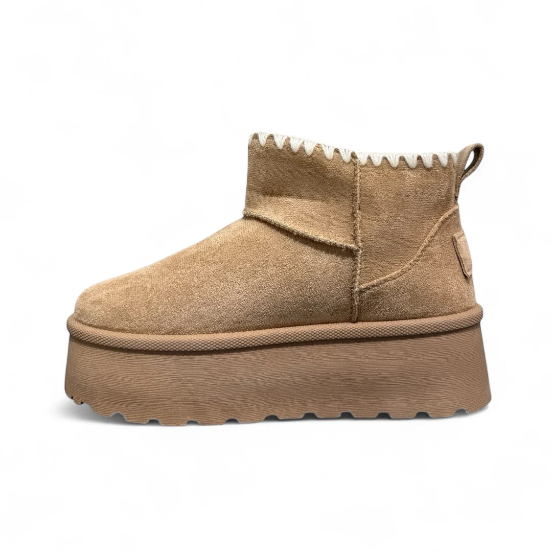 Australian booties winter indoor lining platform boots warm snow boots camel color light and comfortable mia