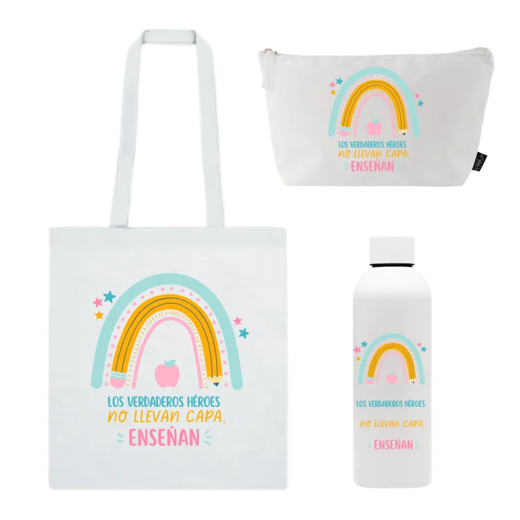Regalo para profesores fin de curso - Artículos de regalo para profesoras - Set de regalo con frases positivas y de agradecimiento