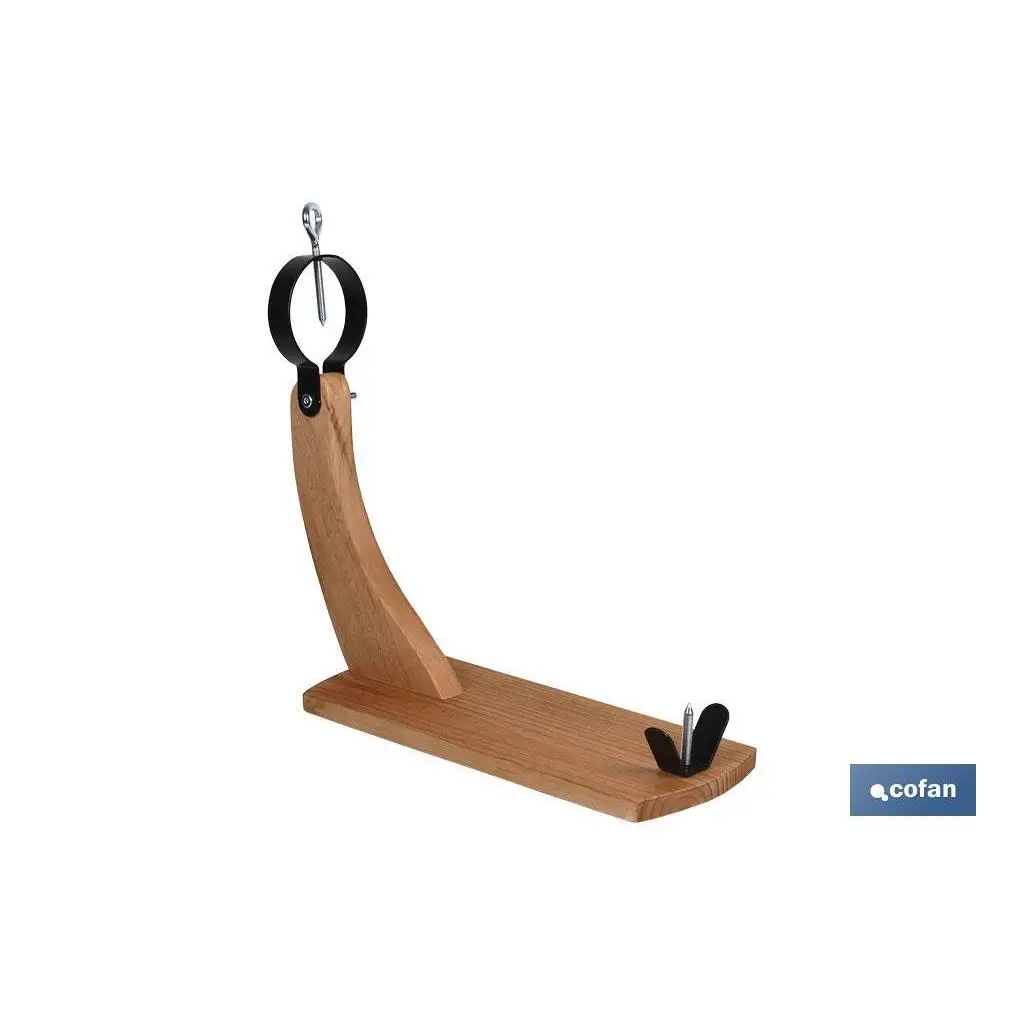 Jamonero Gondola Cofan | Fabricado en Madera | Medidas 37,5 X 16,8 X 60 Cm