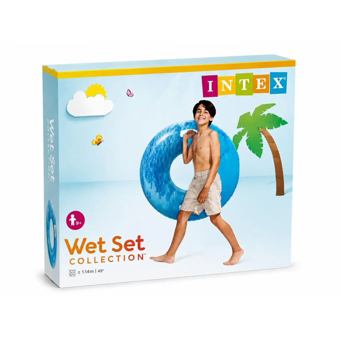 Flotador Hinchable Redondo Azul INTEX Wet Set Collection 114 cm