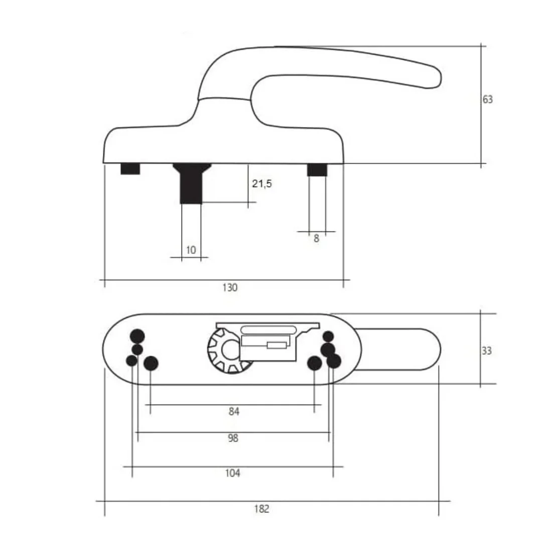 Cremona oscile handle fhz shoe of 10 white