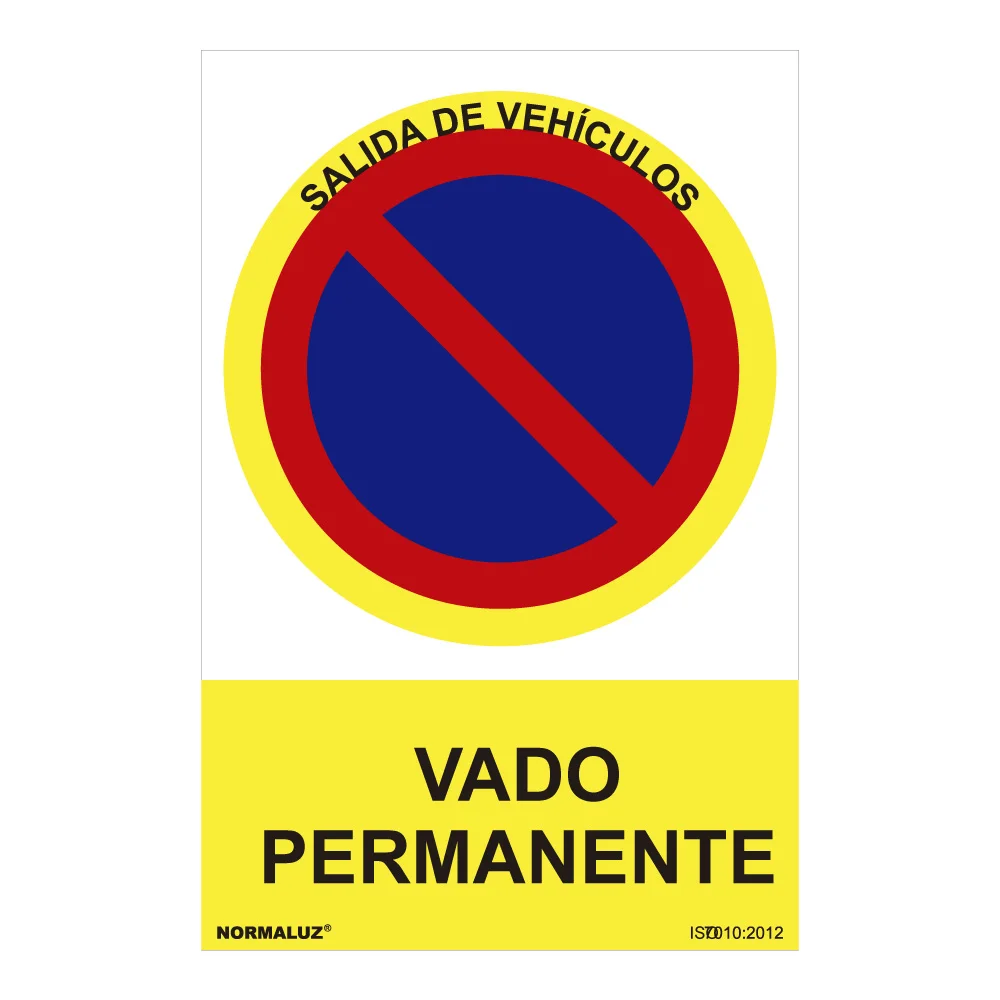 Forbidden signal "permanent vacuum" (pvc 0.7mm) 30x40cm normal light