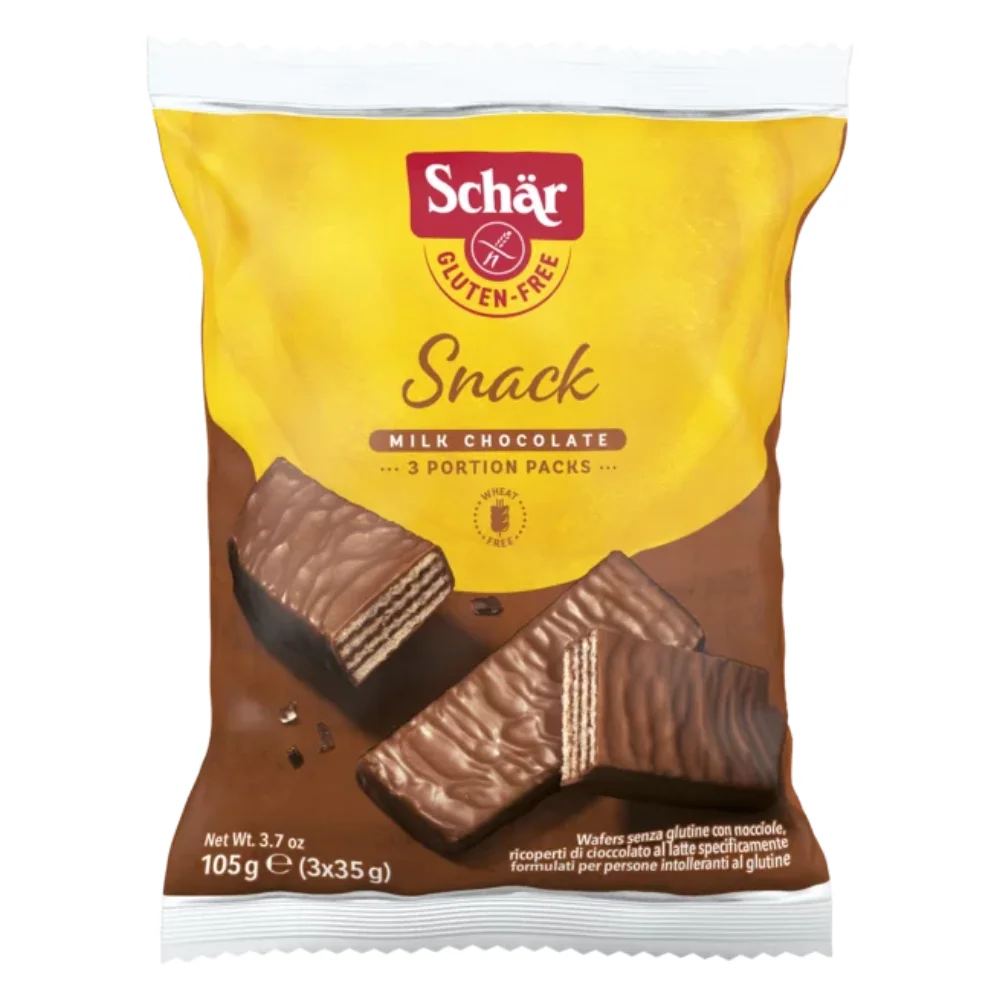 Snack Sin Gluten  Pack de 3 unidades  105 gramos  Apto para vegetarianos y veganos  SCHÄR