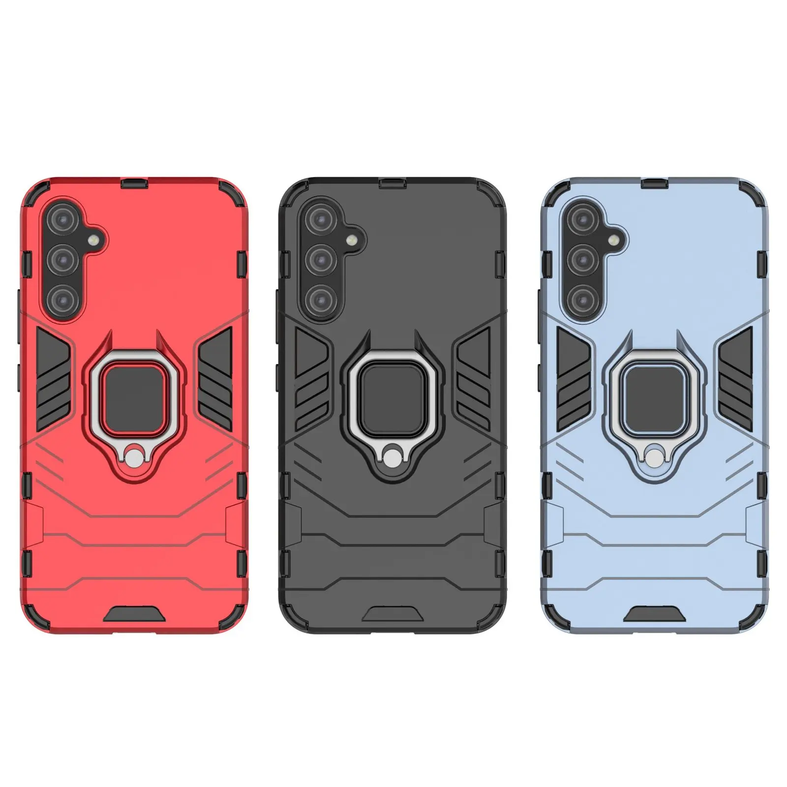 Max Power Digital Funda para móvil Samsung Galaxy A34 5G Carcasa Magnética con Anillo Imán Antigolpes Resistente Rígida Dura [Tecnología de Absorción de Golpes] Soporte para Ver Multimedia en Manos