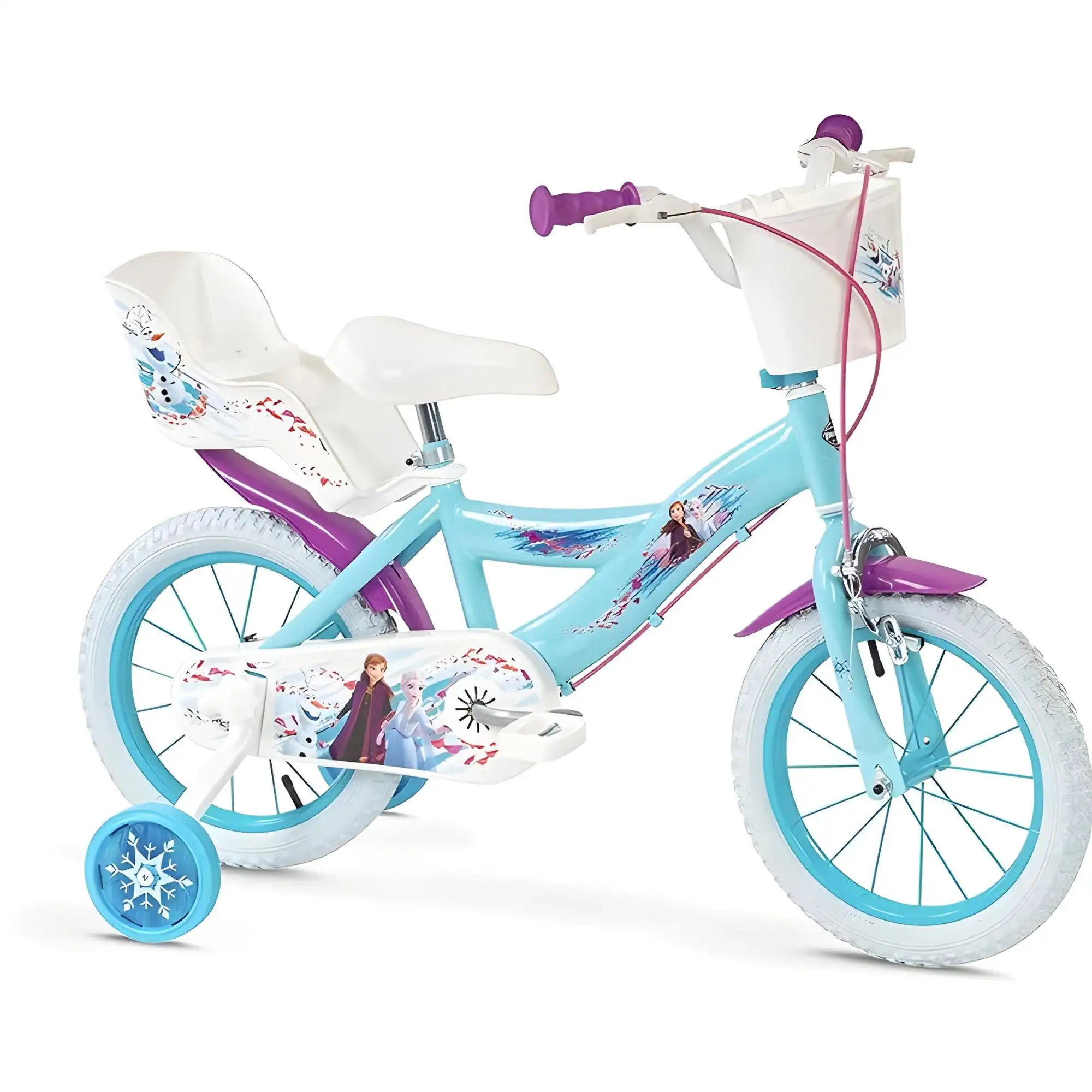 Toimsa Bicicleta Infantil Toimsa Huffy 14" Frozen 2 Disney - Con Ruedines y Cesta (14694)