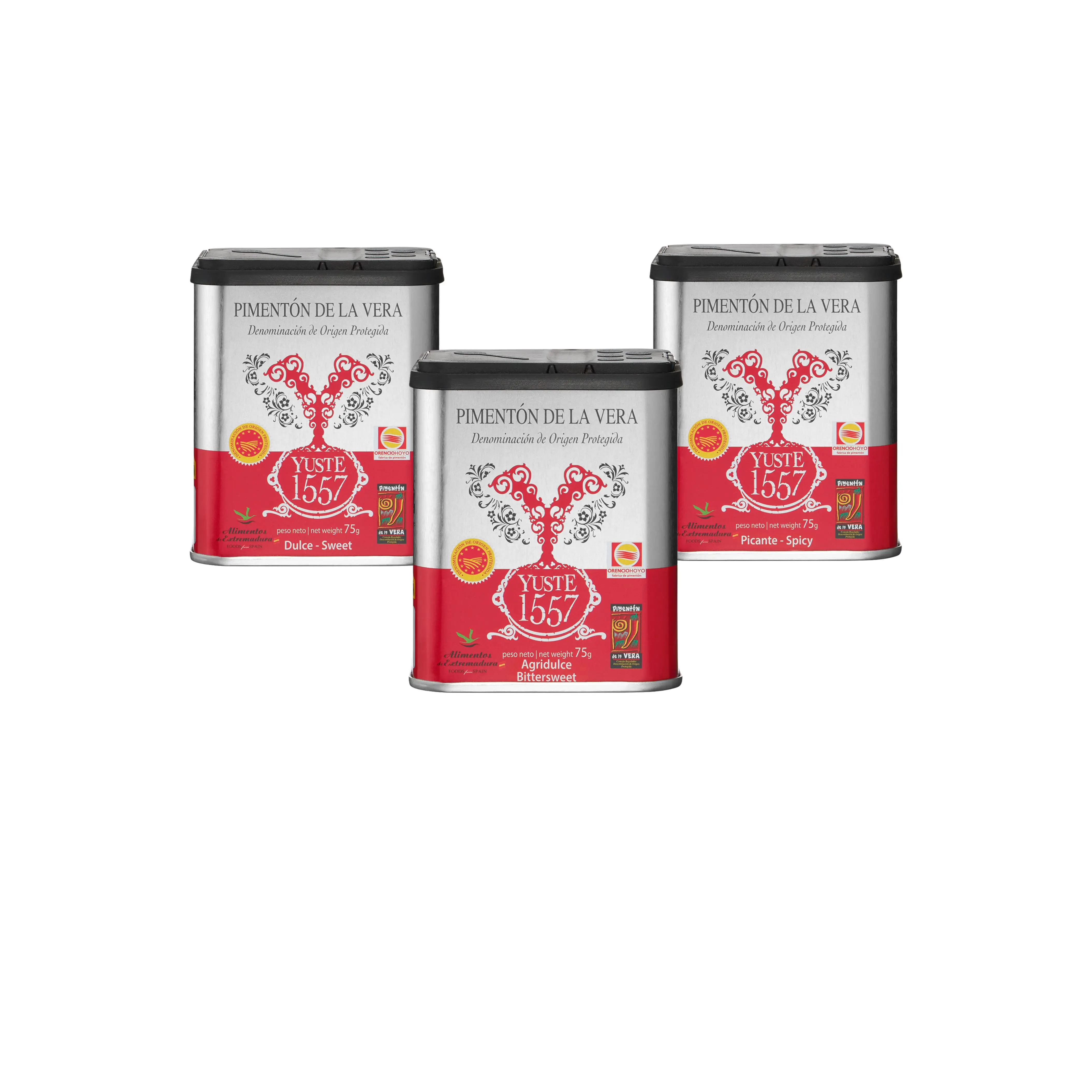 Pimentón de La Vera - Pack 3 latas- Dulce, Agridulce y picante