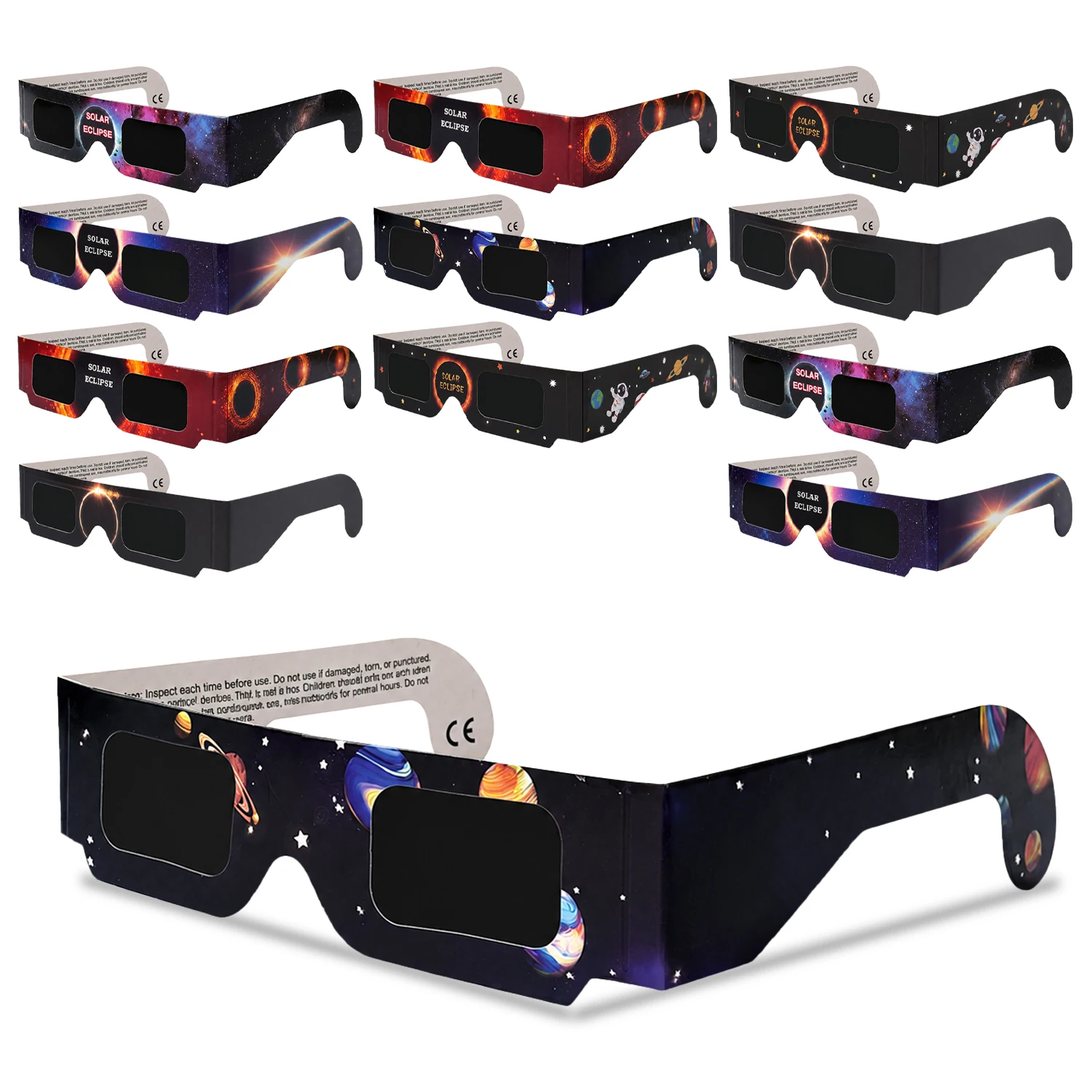 Life Basics Pack 12 Gafas Eclipse Solar Homologadas | Certificación CE y EN ISO 12312-2 | Gafas para Ver el Eclipse… — oferta en AliExpress