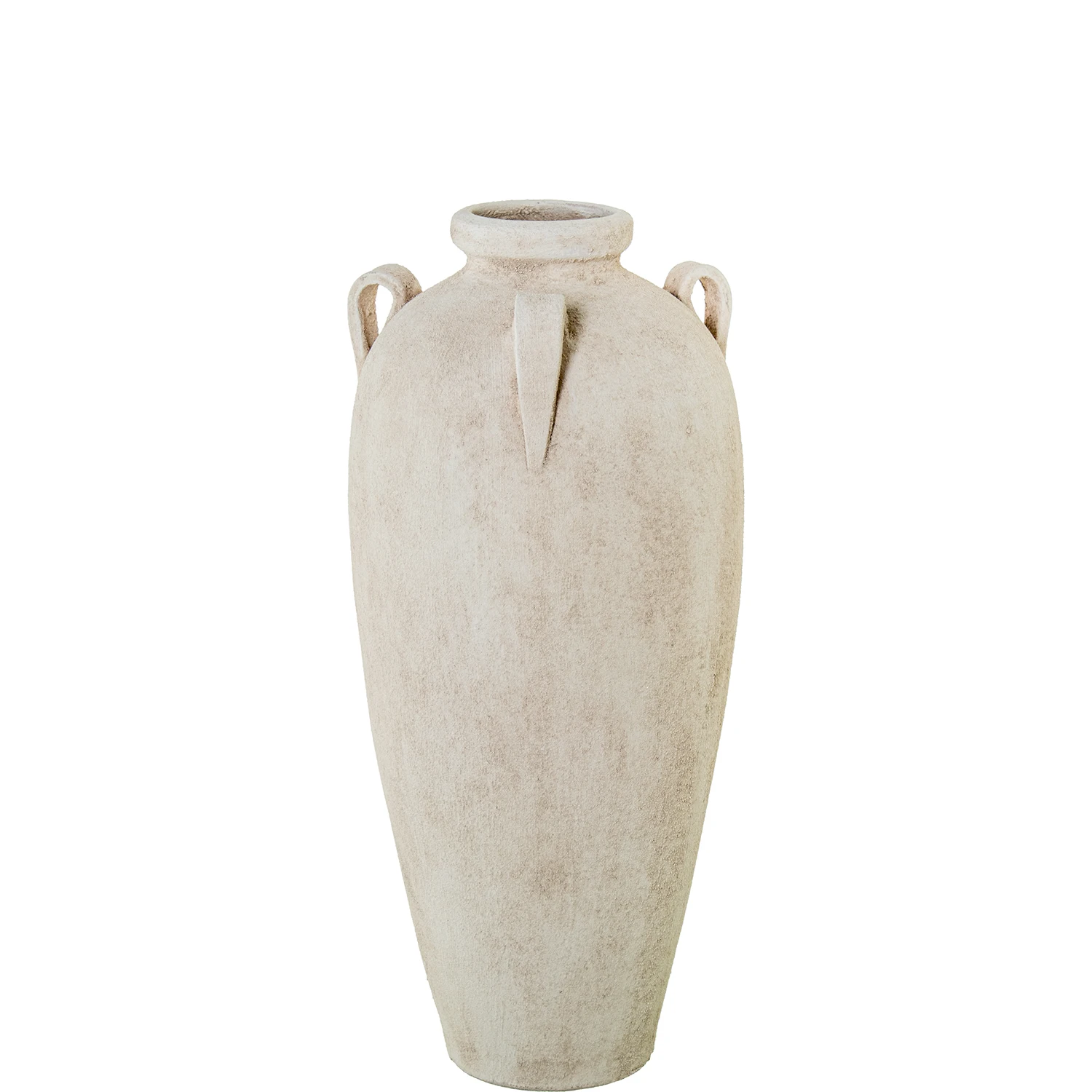 Jarron ceramica 60cm beige arena con 3 asas 26x60cm
