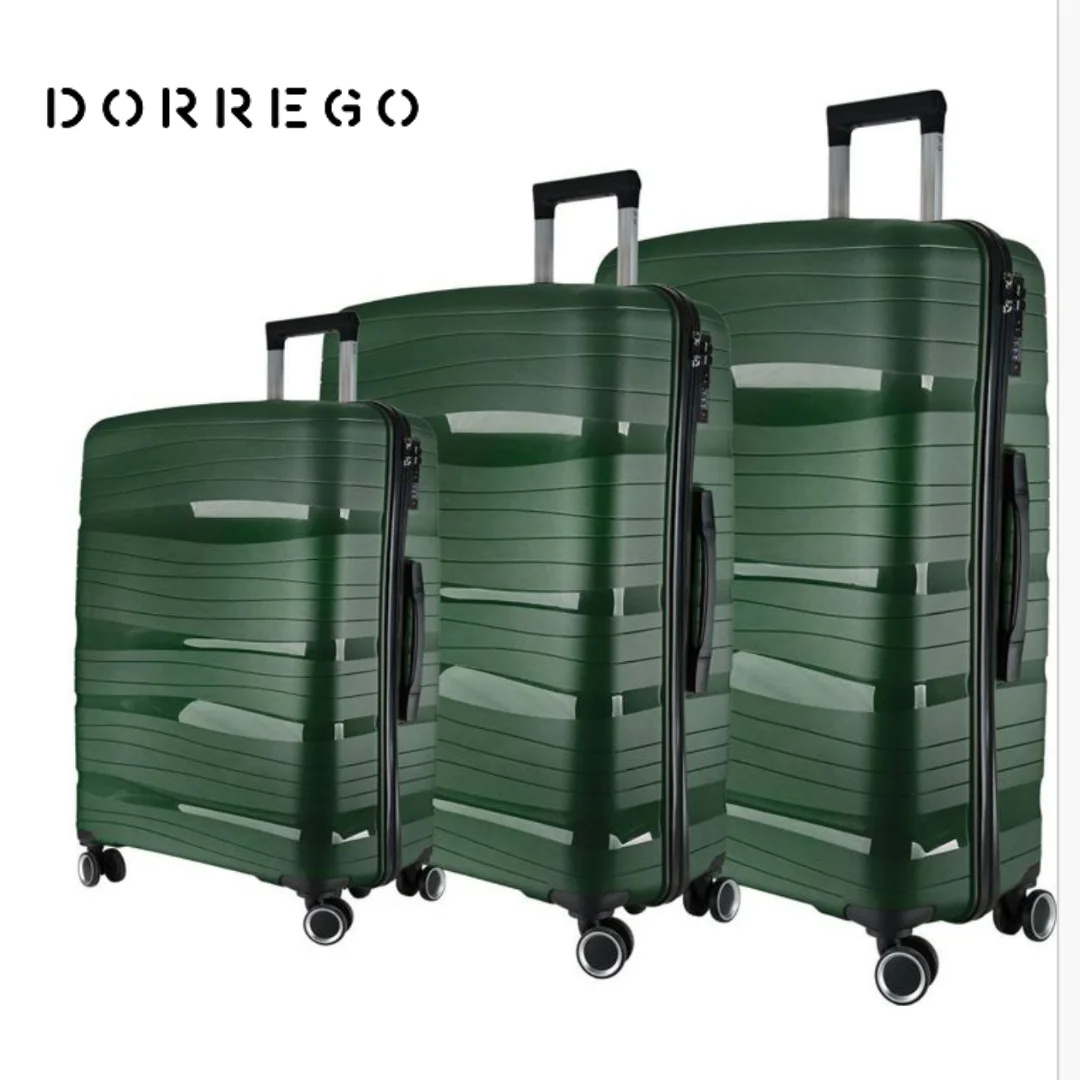 Suitcases Airplane Cargo Luggage Set, Medium and Large Rigid Travel Luggage, with 4 360 ° Rotating Double Wheels and Security Code TSA. Lightweight and compact travel Trolley. Golden tent