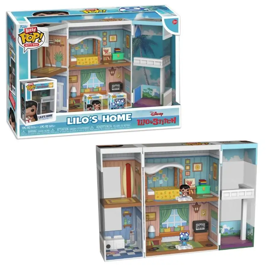 Funko Bitty Pop Boxes Disney Stitch Lilo's Home Incluye 2 Figuras Exclusivas Figura Coleccionable