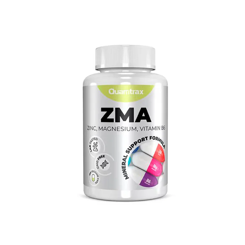ZMA Quamtrax Nutrition Essentials – 100 caps, Suplemento Avanzado de Zinc, Magnesio y Vitamina B6