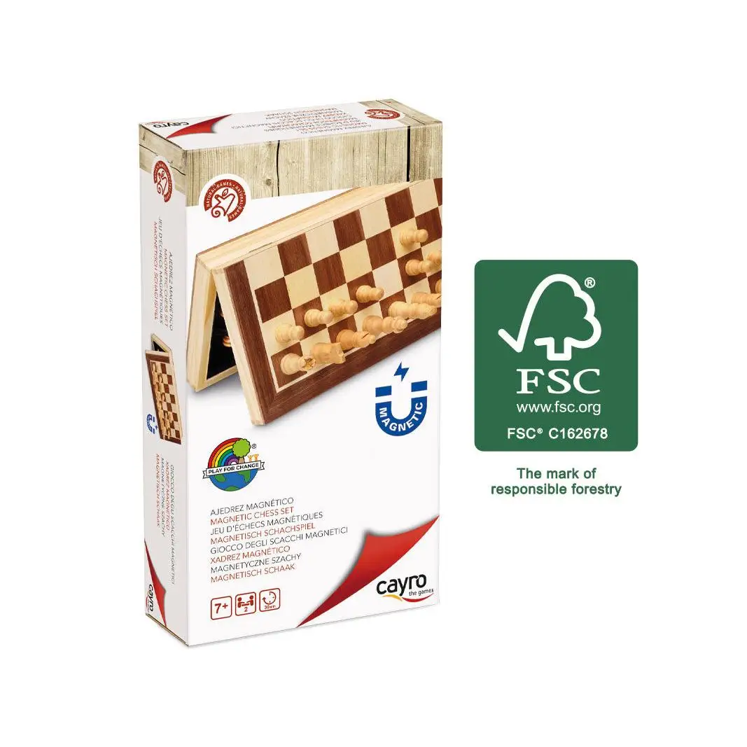 Cayro ++ Ajedrez Magnético Marquetería 100% FSC - Premium Ecológico CAYRO-600
