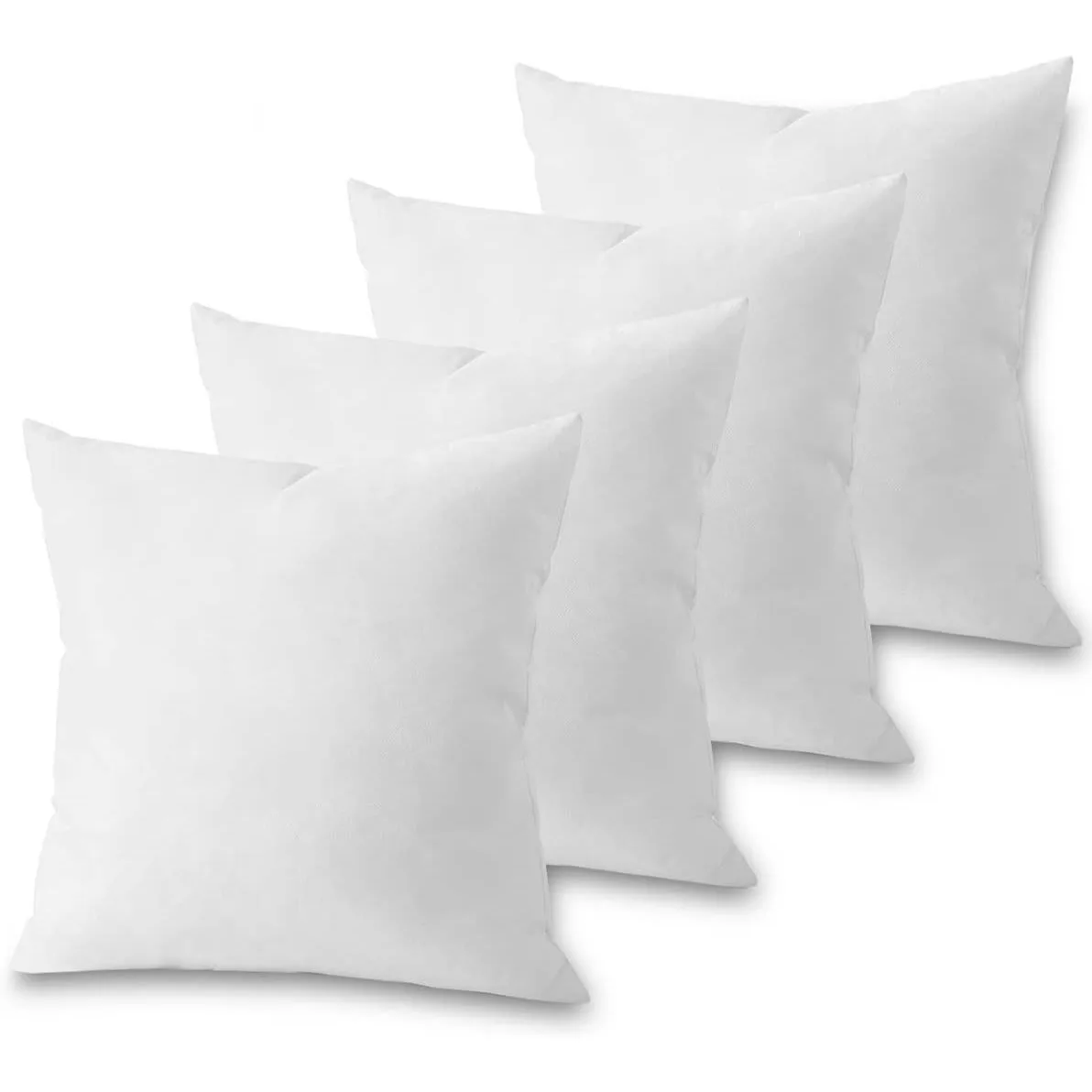 DECODEKO-Relleno de Cojin de Fibra Hueca Siliconizada-almohada cervical-45x45m 4 pcs Almohada Decorativo para Casa, Dormitorio, Salón o Coche, Mejor Precio