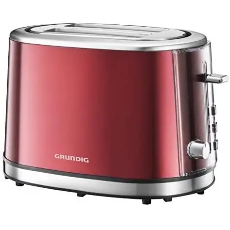 Grundig 850 W 5.3 cubic_centiters stainless steel 2 slots Red