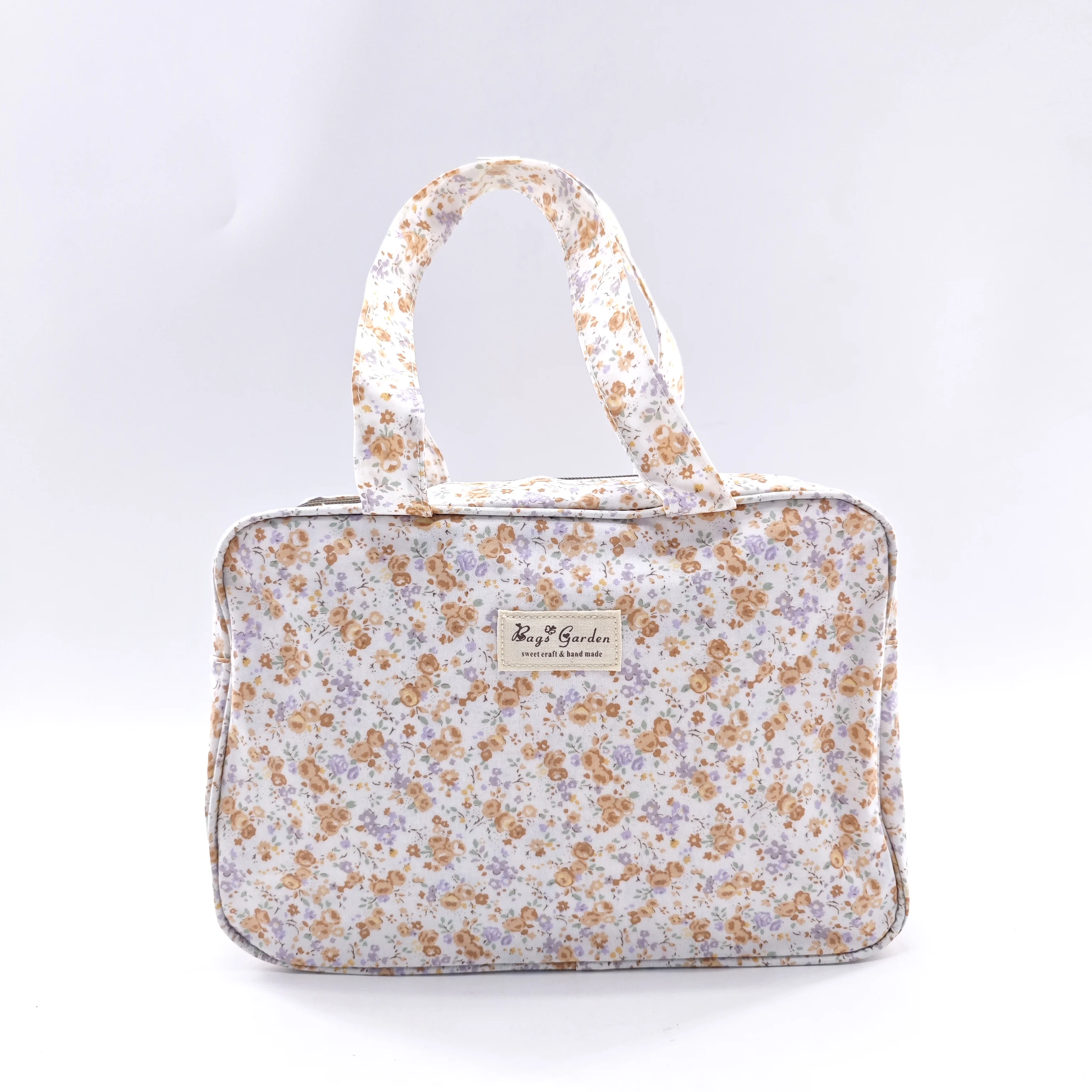 Bags Garden – Bolso de Mano Impermeable con Diseño Floral | Neceser Rectangular Multifuncional para Maternidad, Viaje y Uso Diario