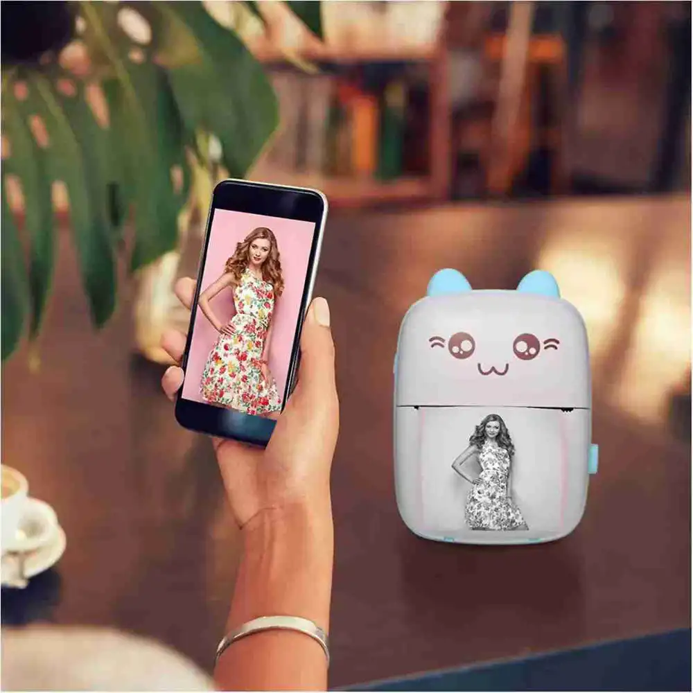 Almalux mini portable printer ®   For inkless mobile phone - thermal - bluetooth on receipt paper