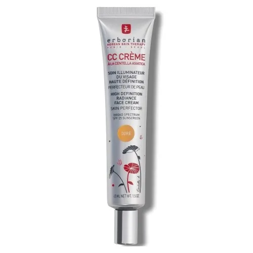 Erborian CC Crema Base Maquillaje Hidratante SPF25+ Tono Dorado 45 ml