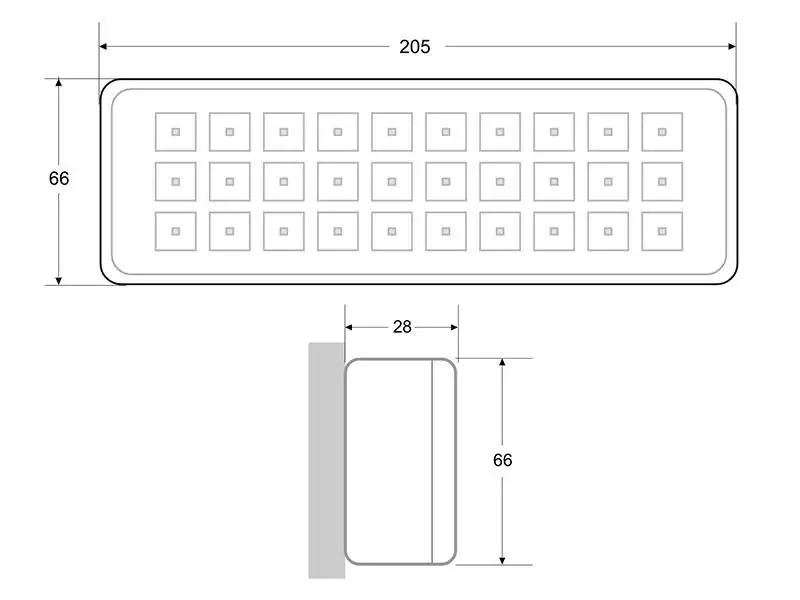 Ledbox pack 2 x emerlux f515 led emergency light, non-permanent, cool white. Led interior lighting, led emergency lights