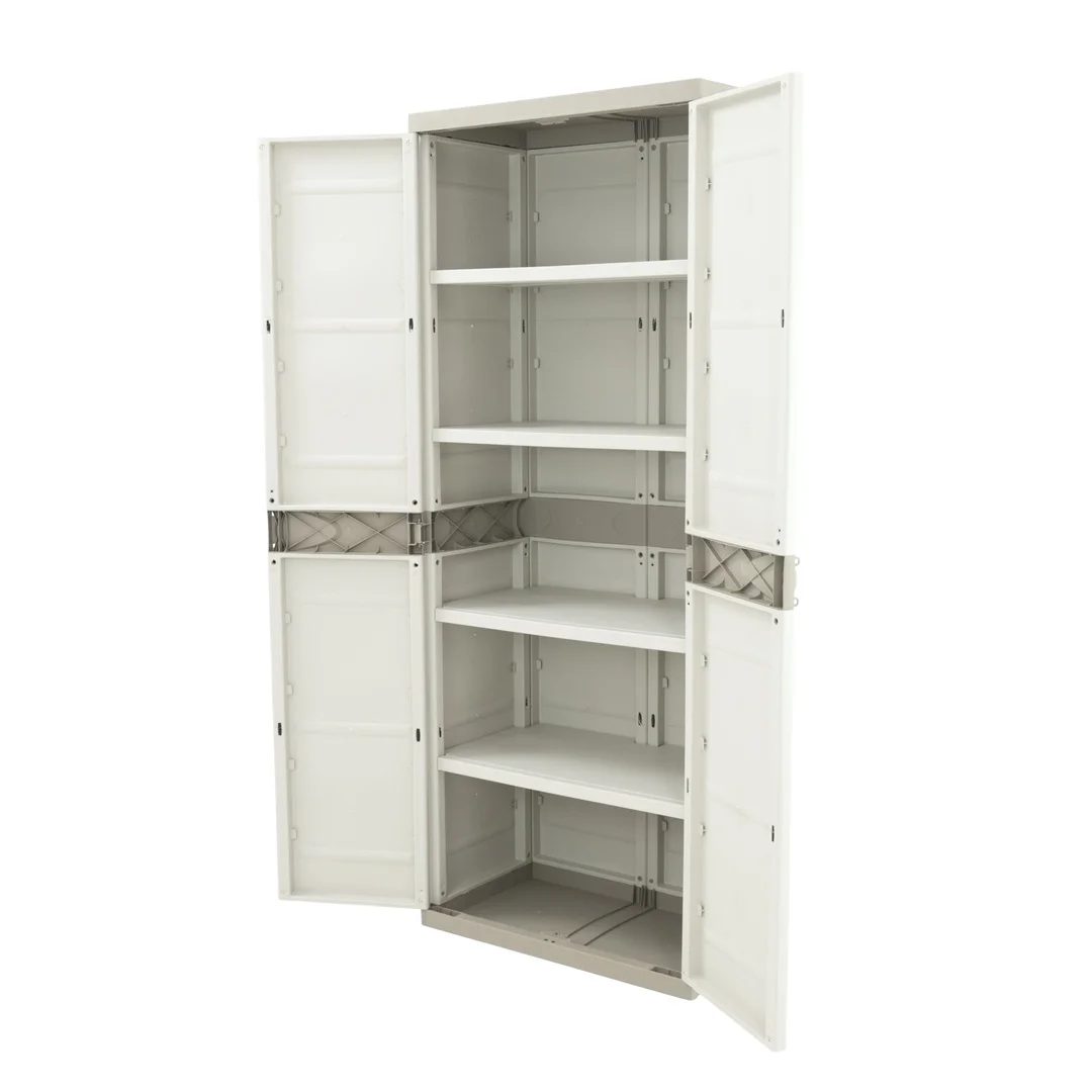 ARMARIO CON DIVISION BEIGE 4 ESTANTES 70x41x176 CM