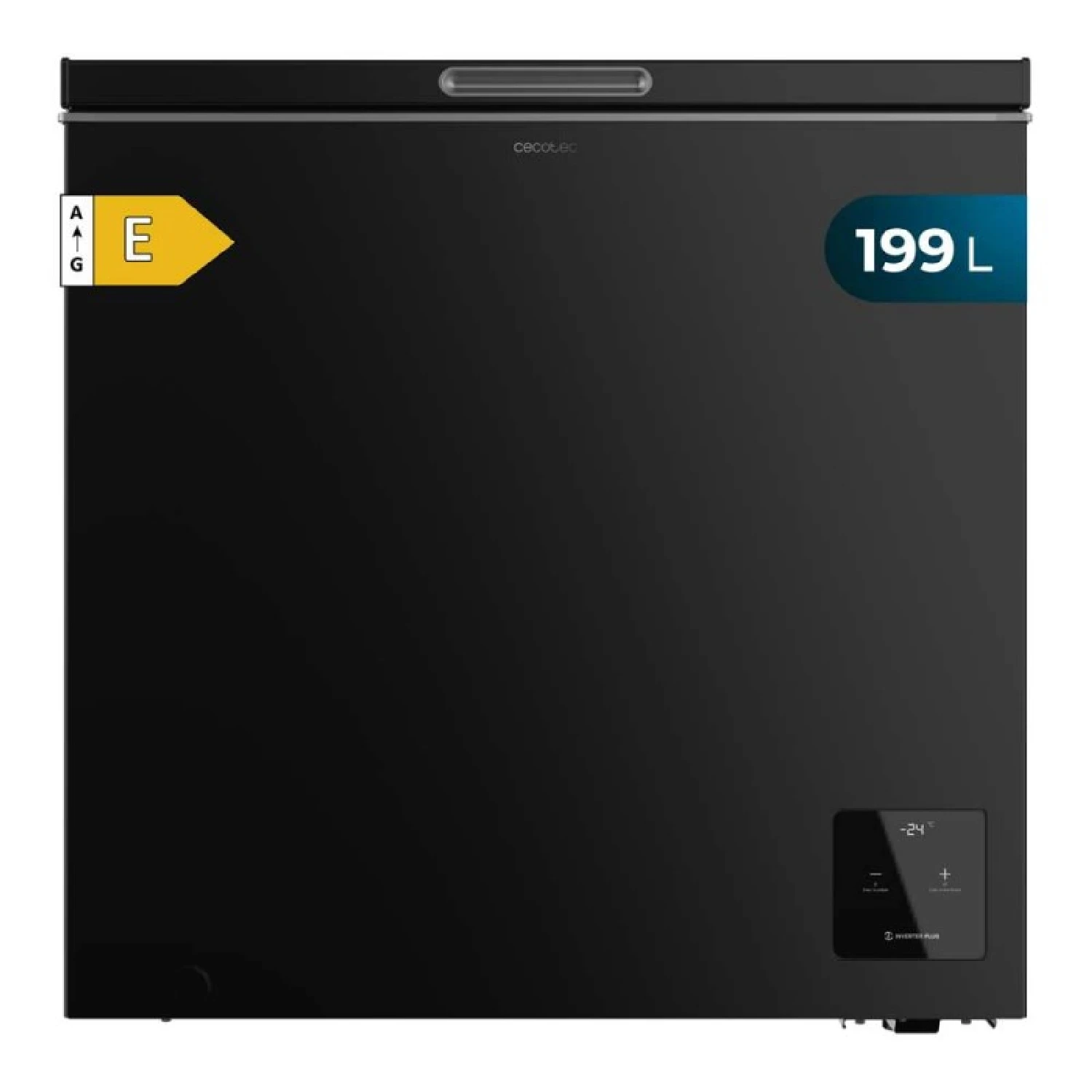 Cecotec Congelador Horizontal De 199 L Bolero Coolmarket Chest 199 Black E. Acabado En Negro, 83,5 cm De Alto