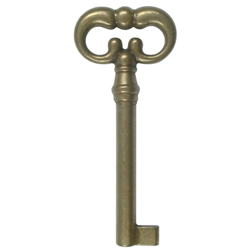 Llave Clásica Provenzal Oro Viejo L75 Larga con Caña de 45mm - Alk