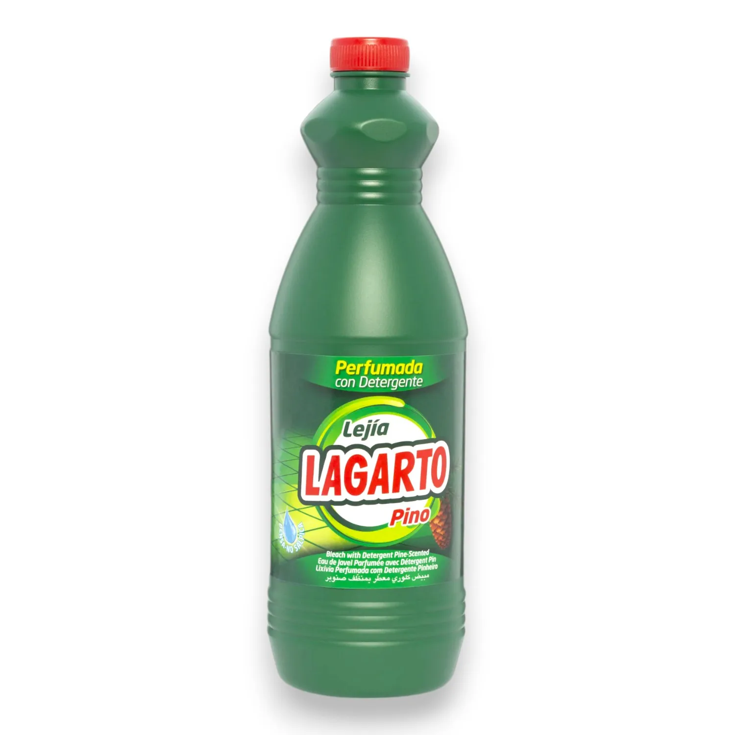 Lejía Perfumada 1500ml LAGARTO Fragancia a Pino Lejía con Detergente Pack de Lejía con Detergente Aroma a Pino LAGARTO