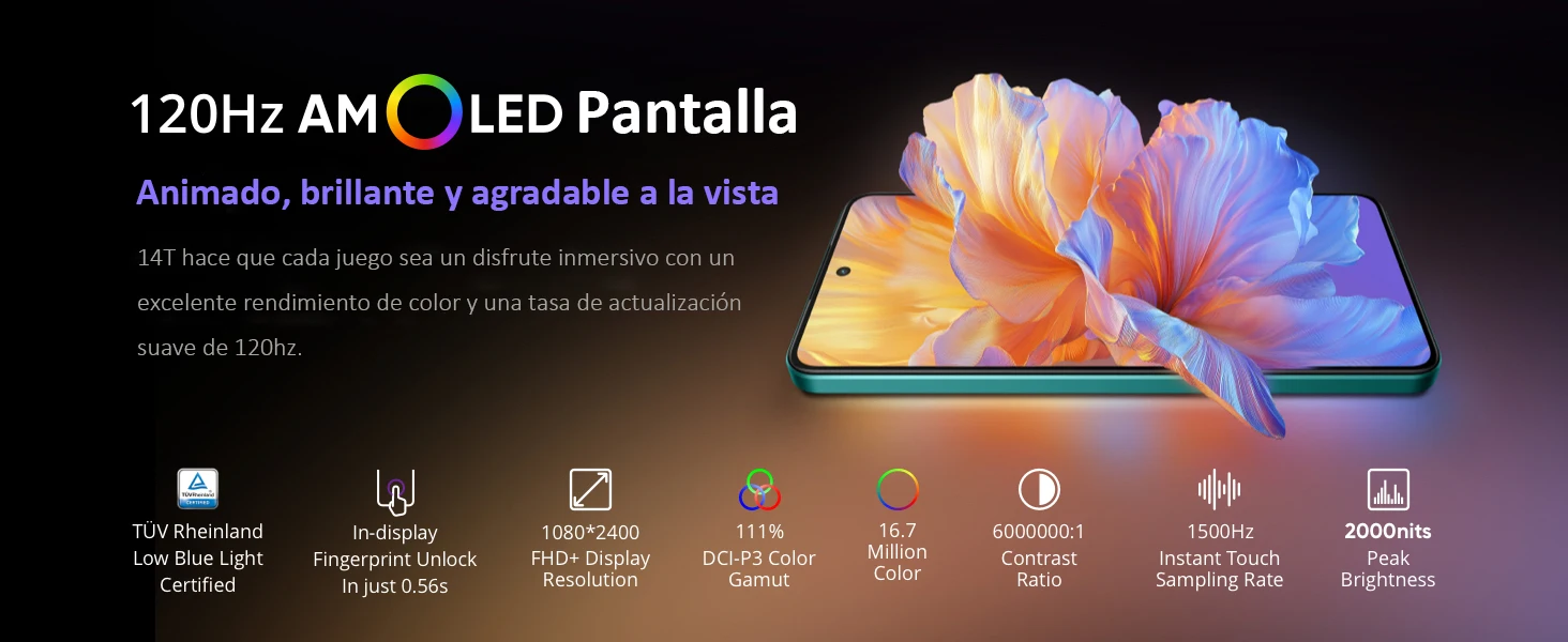 Phone - realme 14t 5g smartphone 8gb+256gb, 6000mah battery 45w charging, premium ip69 waterproof, mediatek dimensity 6300 5g, 50mp ai camera, 120hz esports amoled screen #7