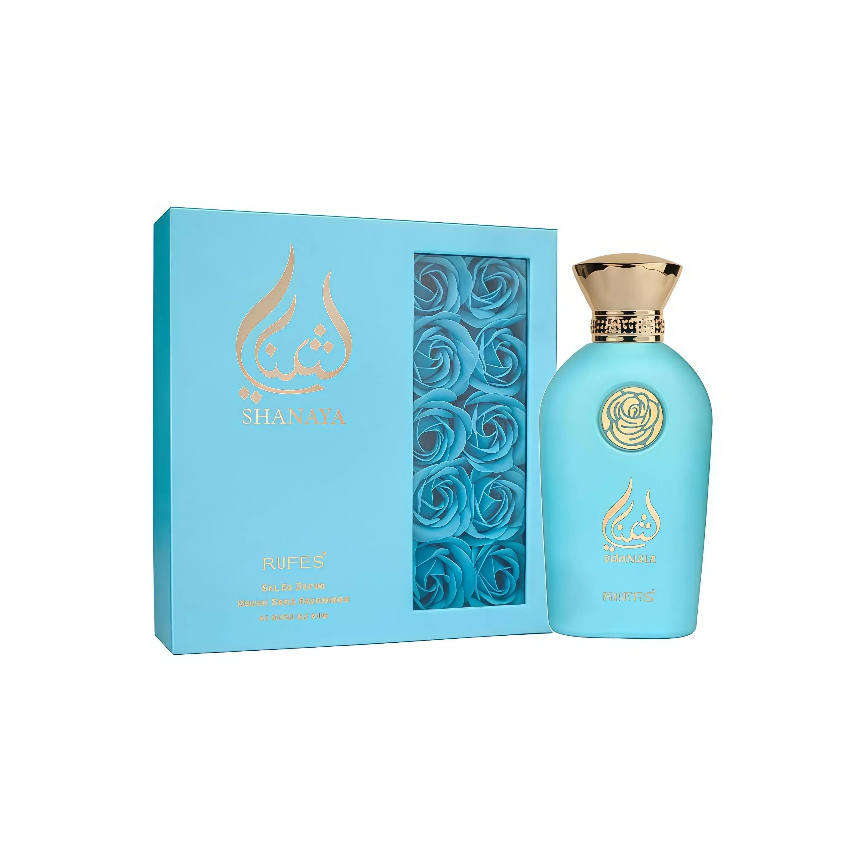 Riiffs Shanaya - Eau de Parfum Unisex - Frasco Azul con Flores 100 ml - Perfume de Lujo con Notas de Orquídea y Vainilla - Ideal para Regalos Especiales vanille líquido perfumes unisex