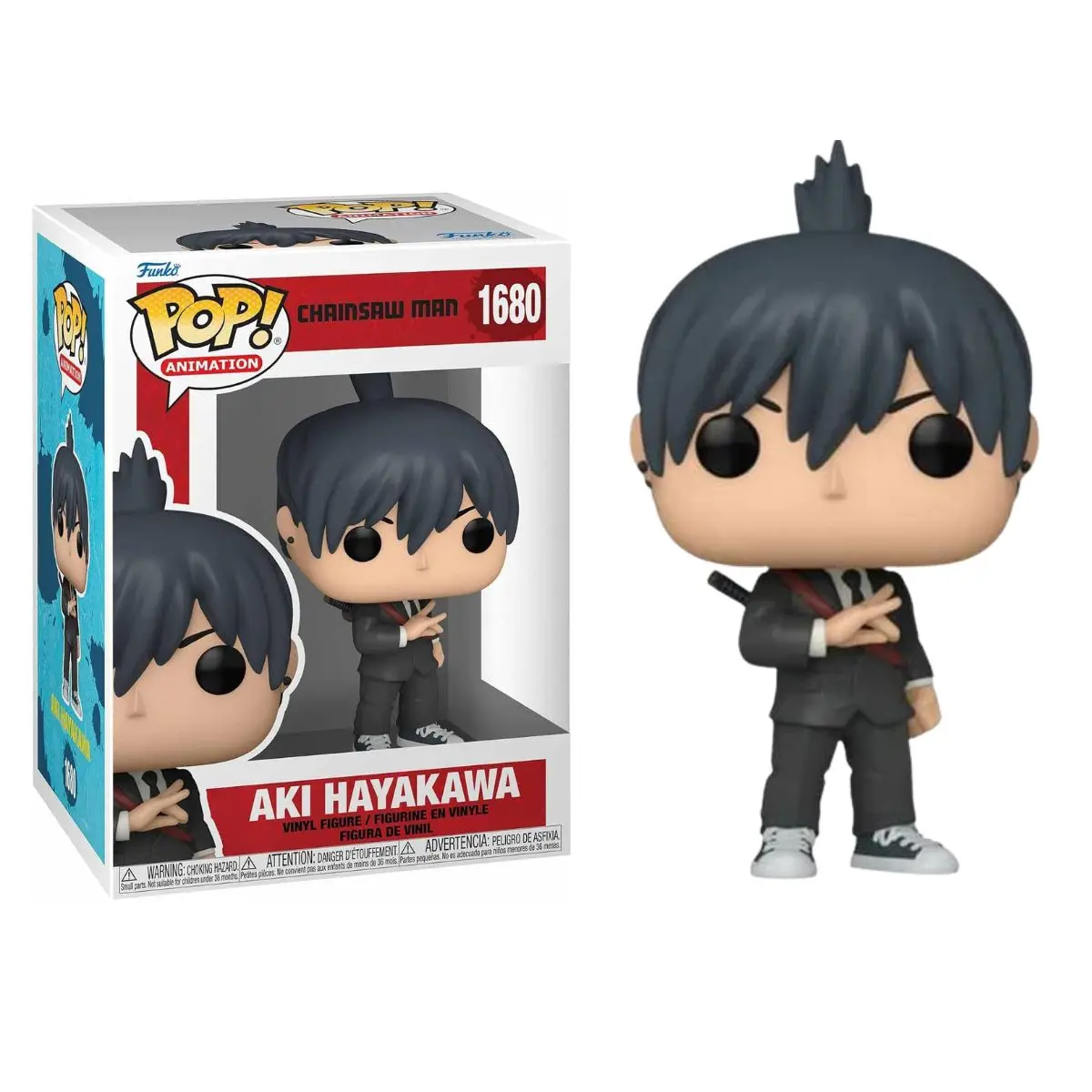 FUNKO POP! CHAINSAW MAN - AKI HAYAKAWA, 80319, Nº1680, PRODUCTO CON LICENCIA OFICIAL