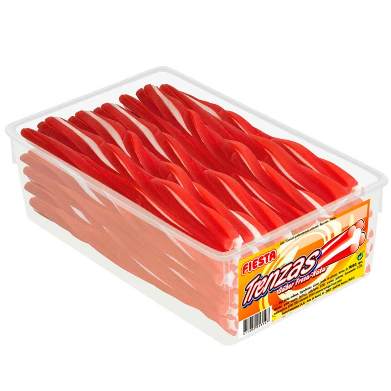 TRENZA REGALIZ FRESA Y NATA FIESTA 60 UNDS