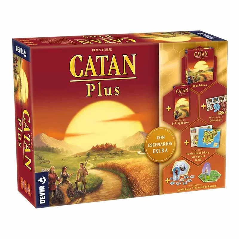 Catan Plus 2023, publicado por Devir Iberia