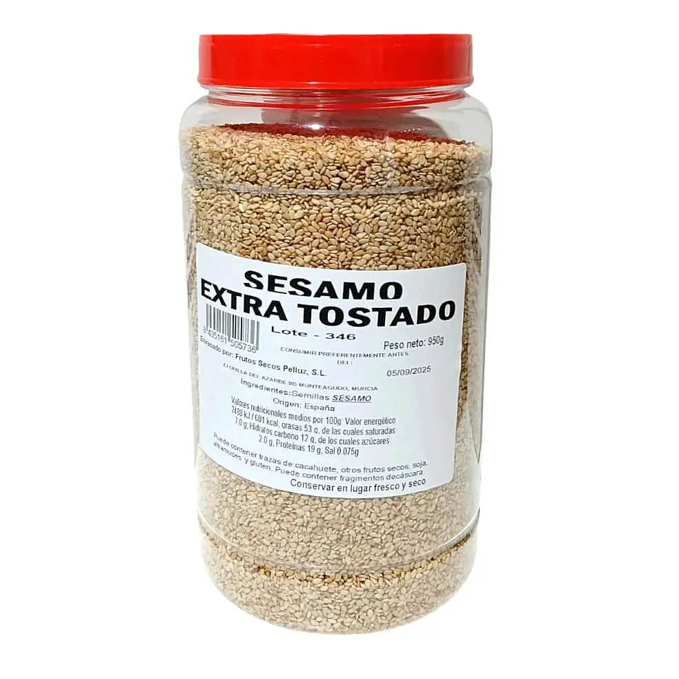 Sésamo Tostado 950 Gr - Origen España - Semillas de Sesamo Marca Pelluz para una Deliciosa Experiencia Culinaria